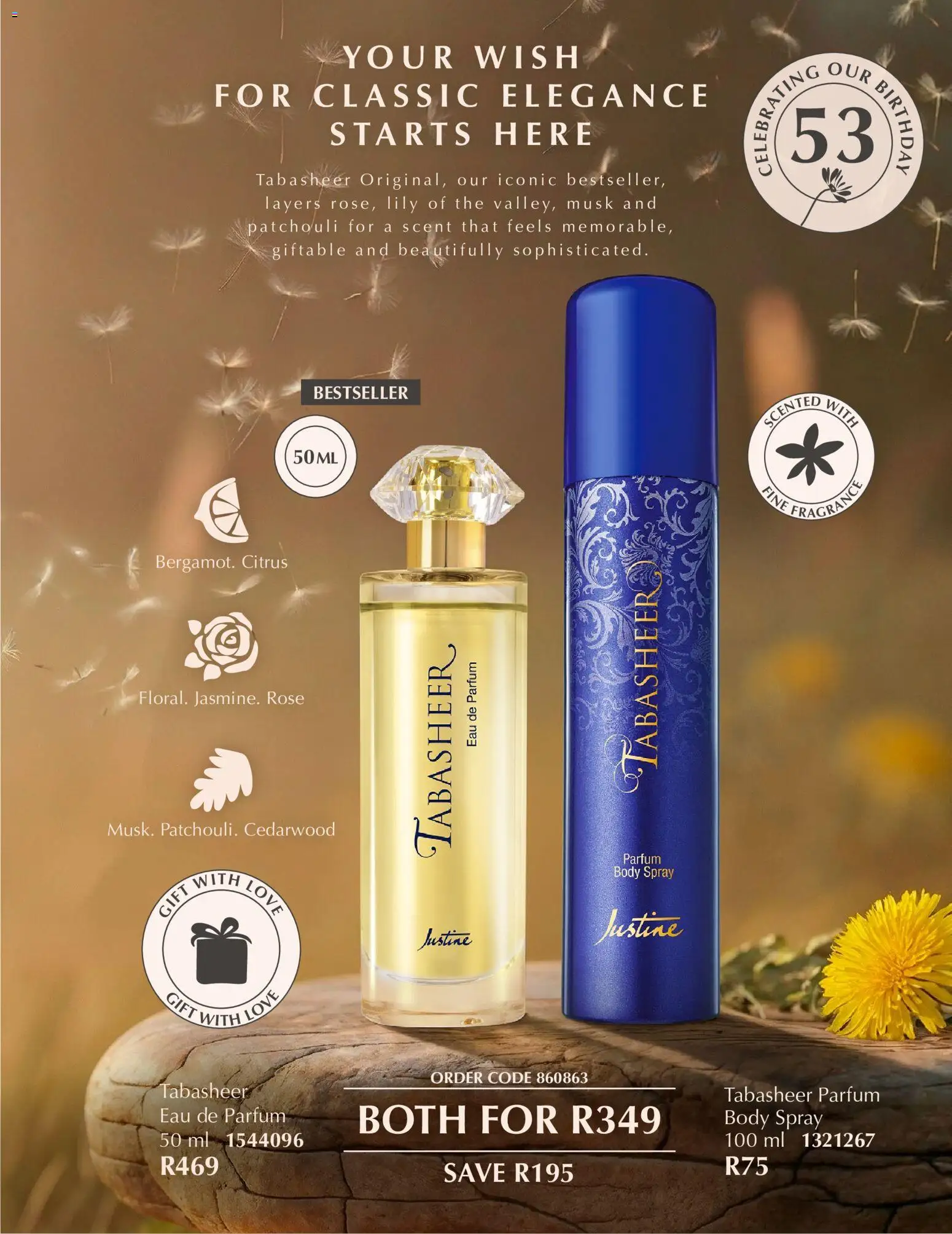 New Justine catalogue – valid from 01.05.2026 | Page: 8 | Products: Body spray, Fragrance