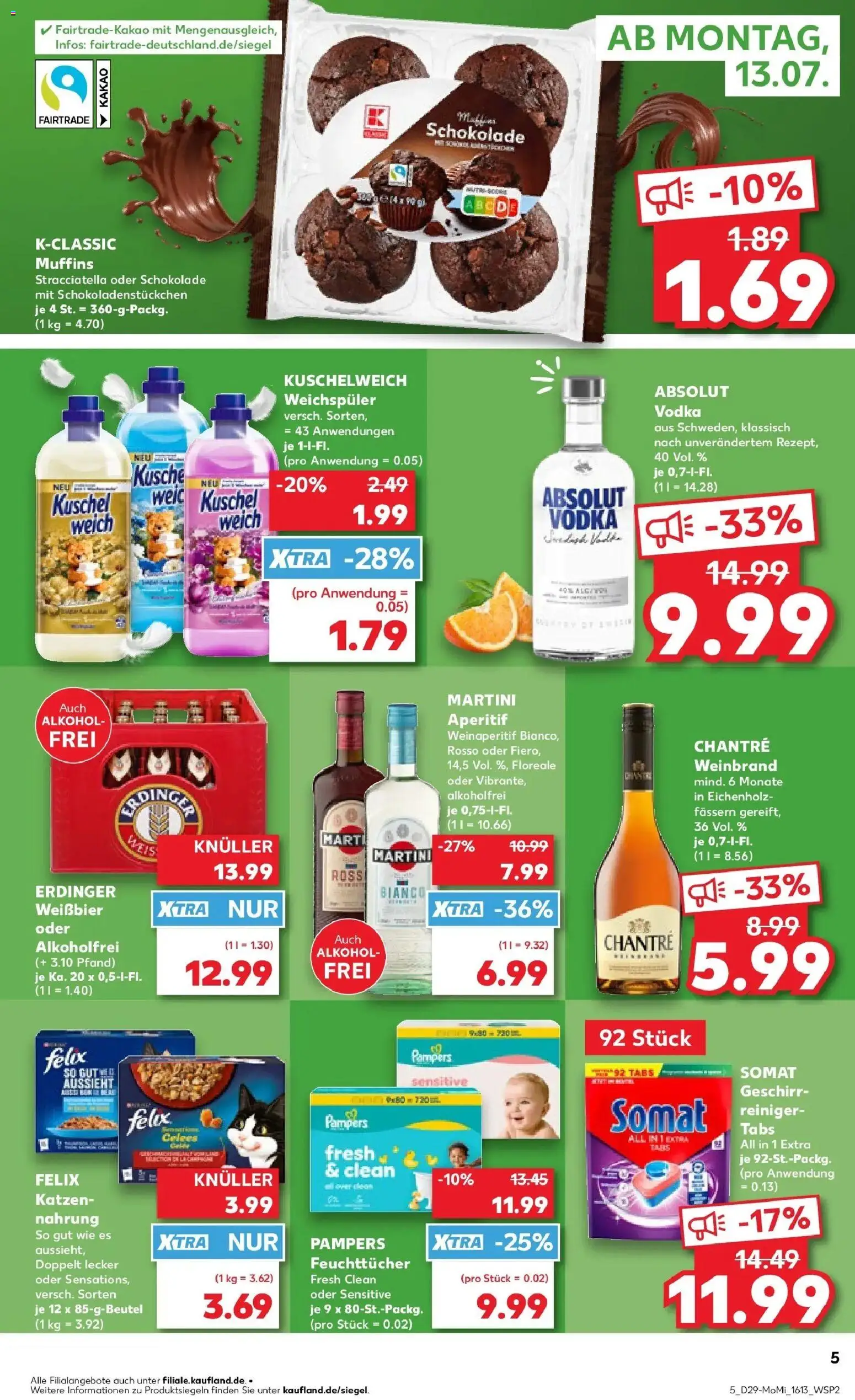 Kaufland Prospekt Frankfurt Am Main – gültig ab 13.07.2026 | Seite: 5 | Produkte: Martini, Pampers, Chantré, Alkohol