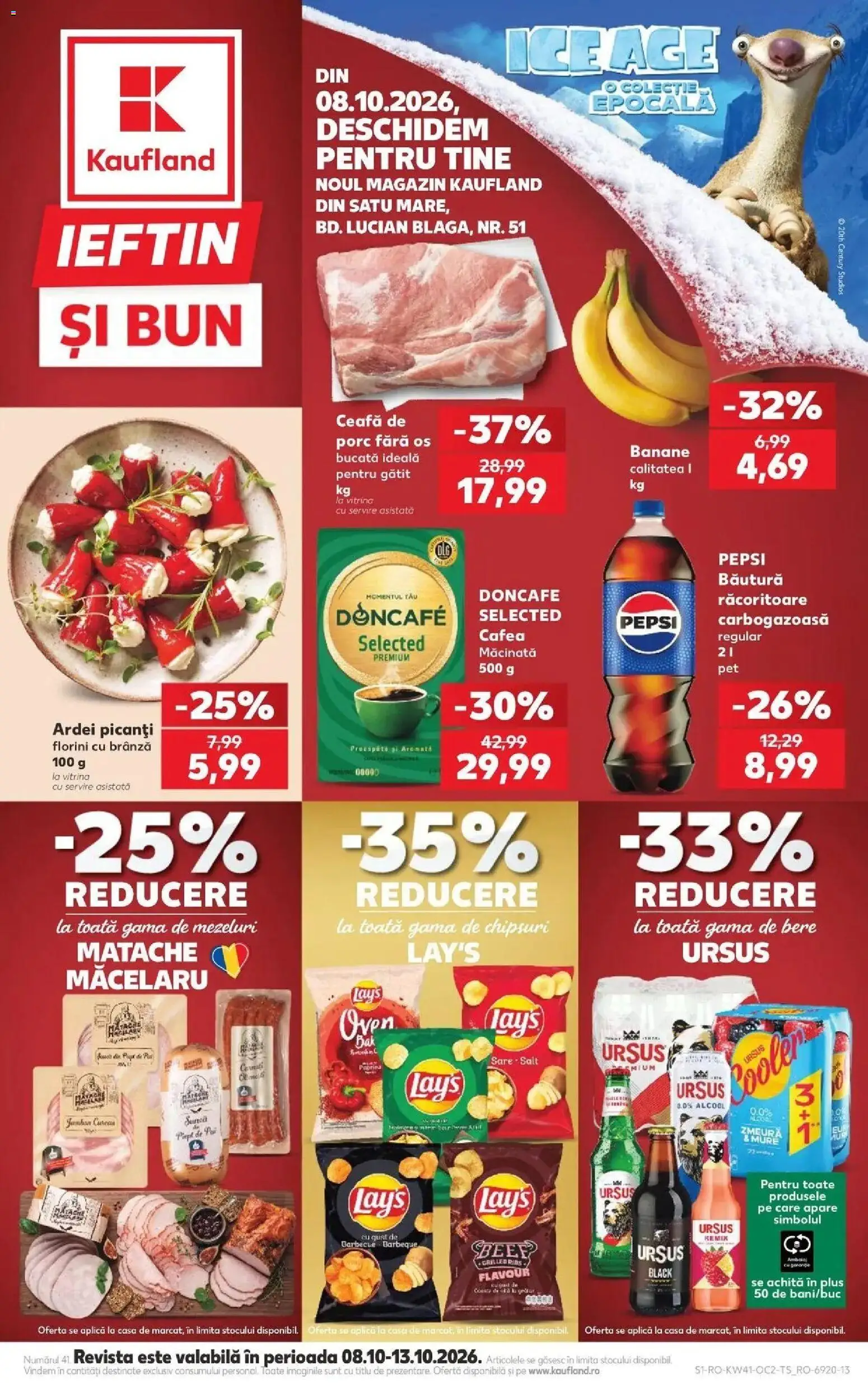 Noul catalog Kaufland – valabil de la 07.10.2026 | Pagină: 1 | Produse: Zmeură, Premium, Ursus, Chipsuri