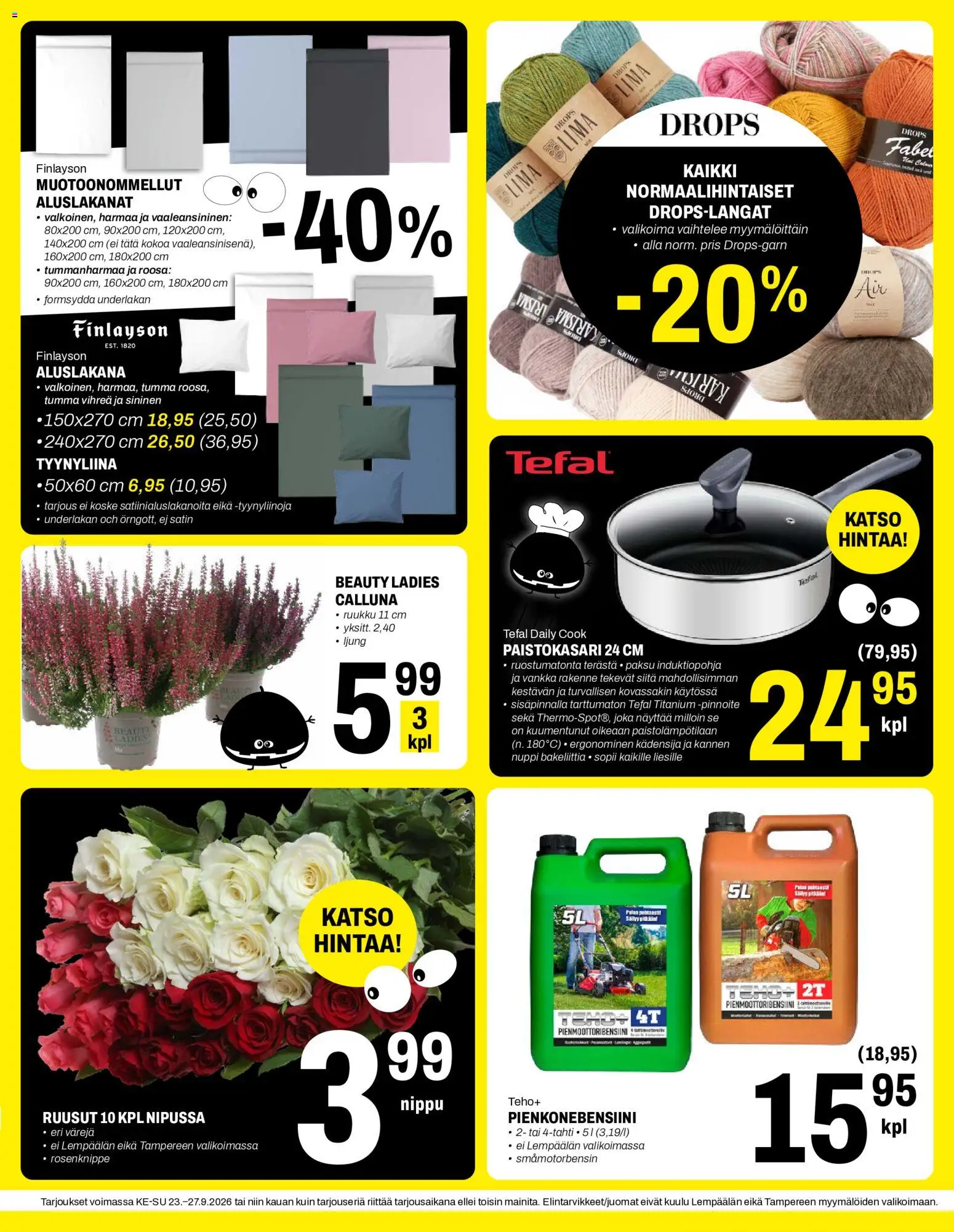 Minimani tarjoukset – voimassa 23/09/2026 alkaen | Sivu: 3 | Tuotteet: Aluslakana, Tyynyliina