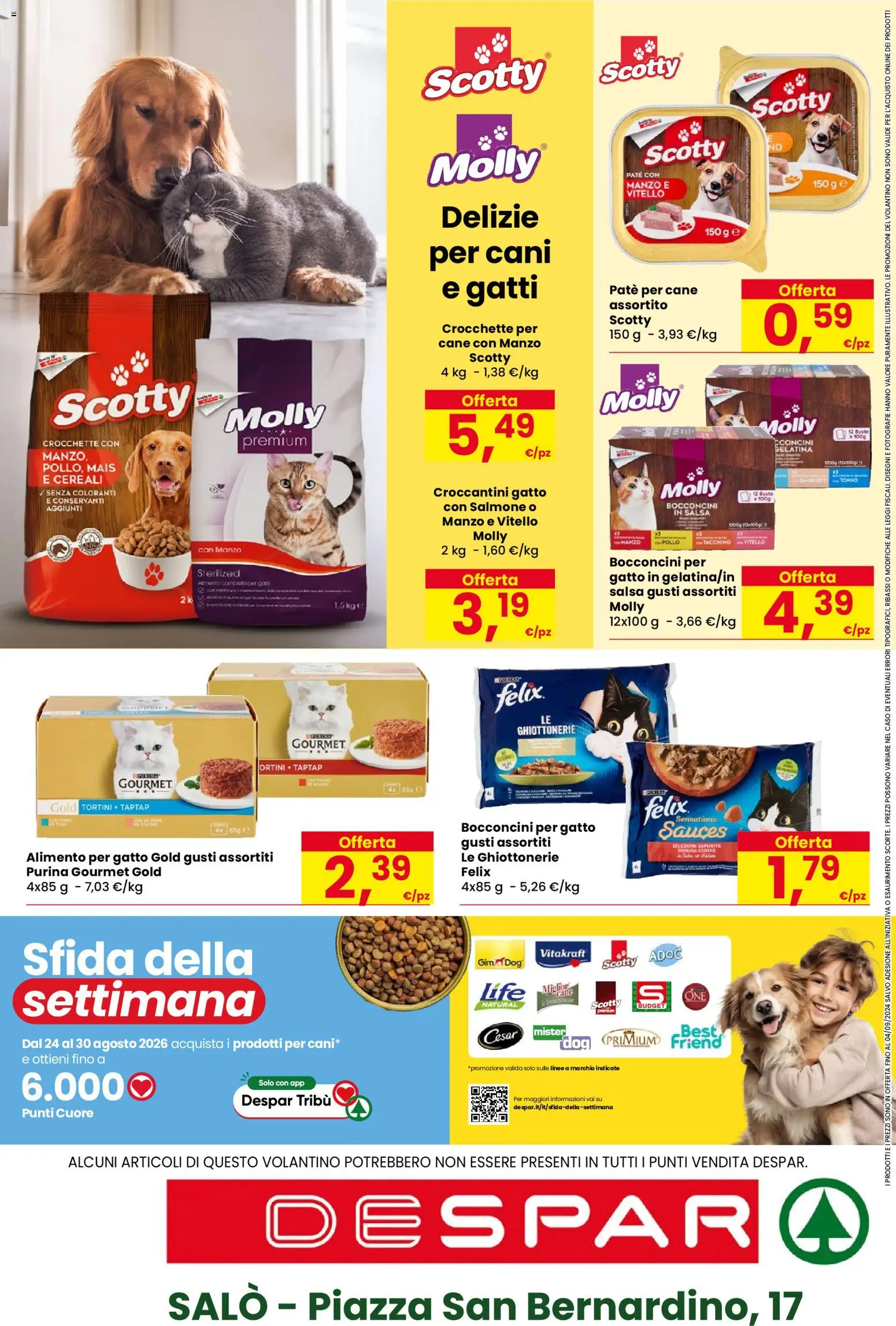 Volantino Despar del 20/08/2026 | Pagina: 16 | Prodotti: Paté, Pollo, Cereali, Tacchino