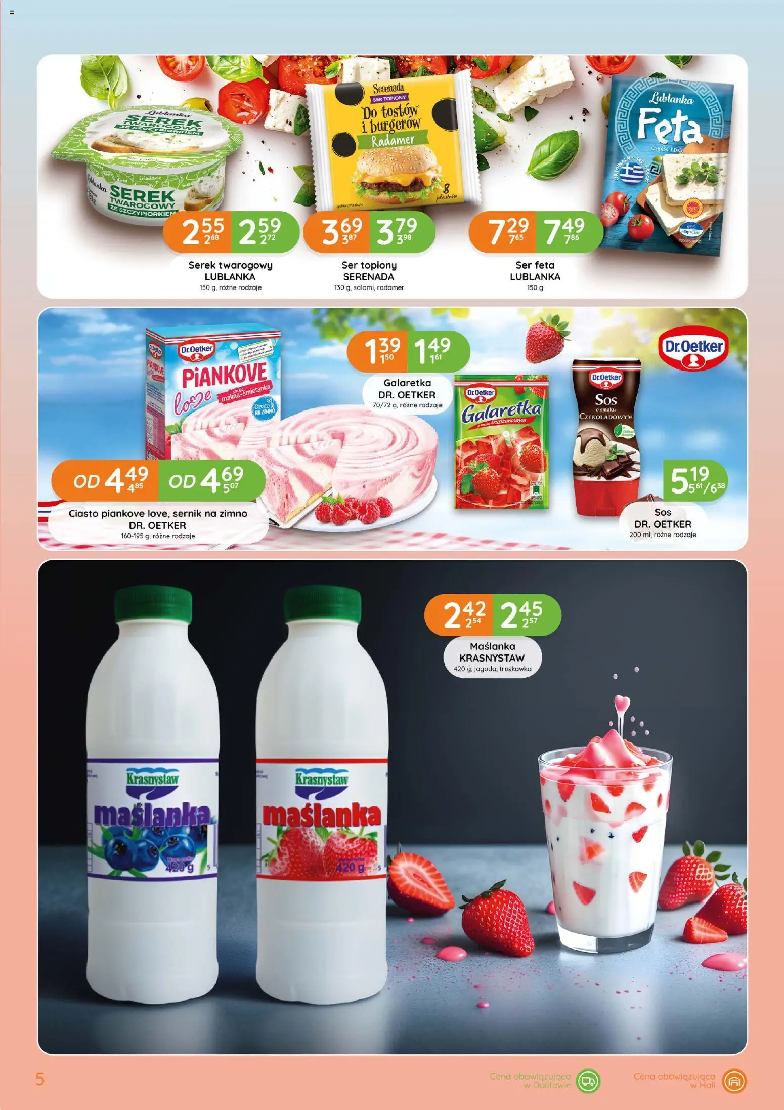 Eurocash gazetka - Letnie Orzeźwienie od 28.05.2026 | Strona: 5 | Produkty: Ser topiony, Galaretka, Maślanka, Ser feta