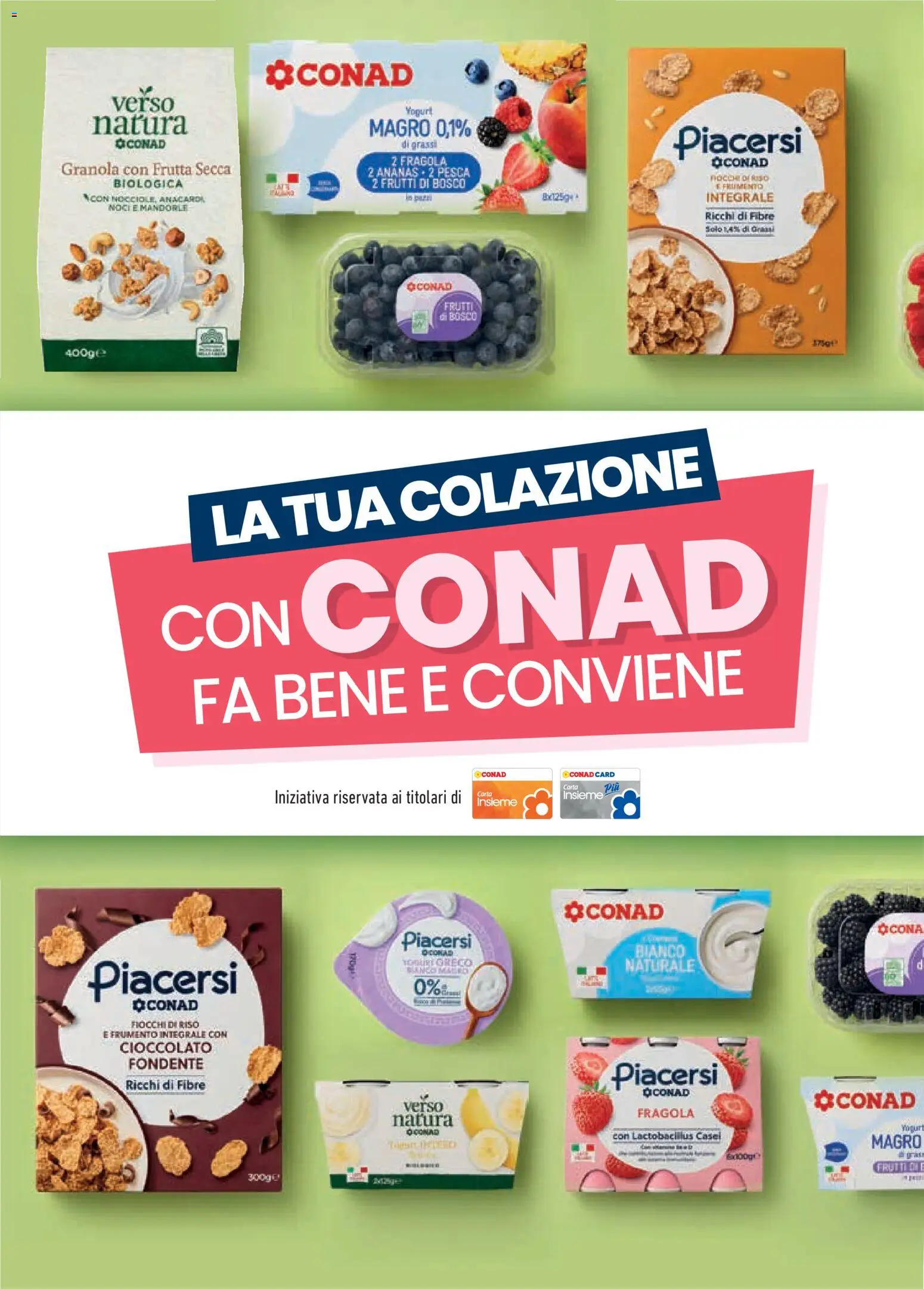 Volantino Conad del 26/08/2026 | Pagina: 8 | Prodotti: Frutti di bosco, Fiocchi, Frutta, Mandorle