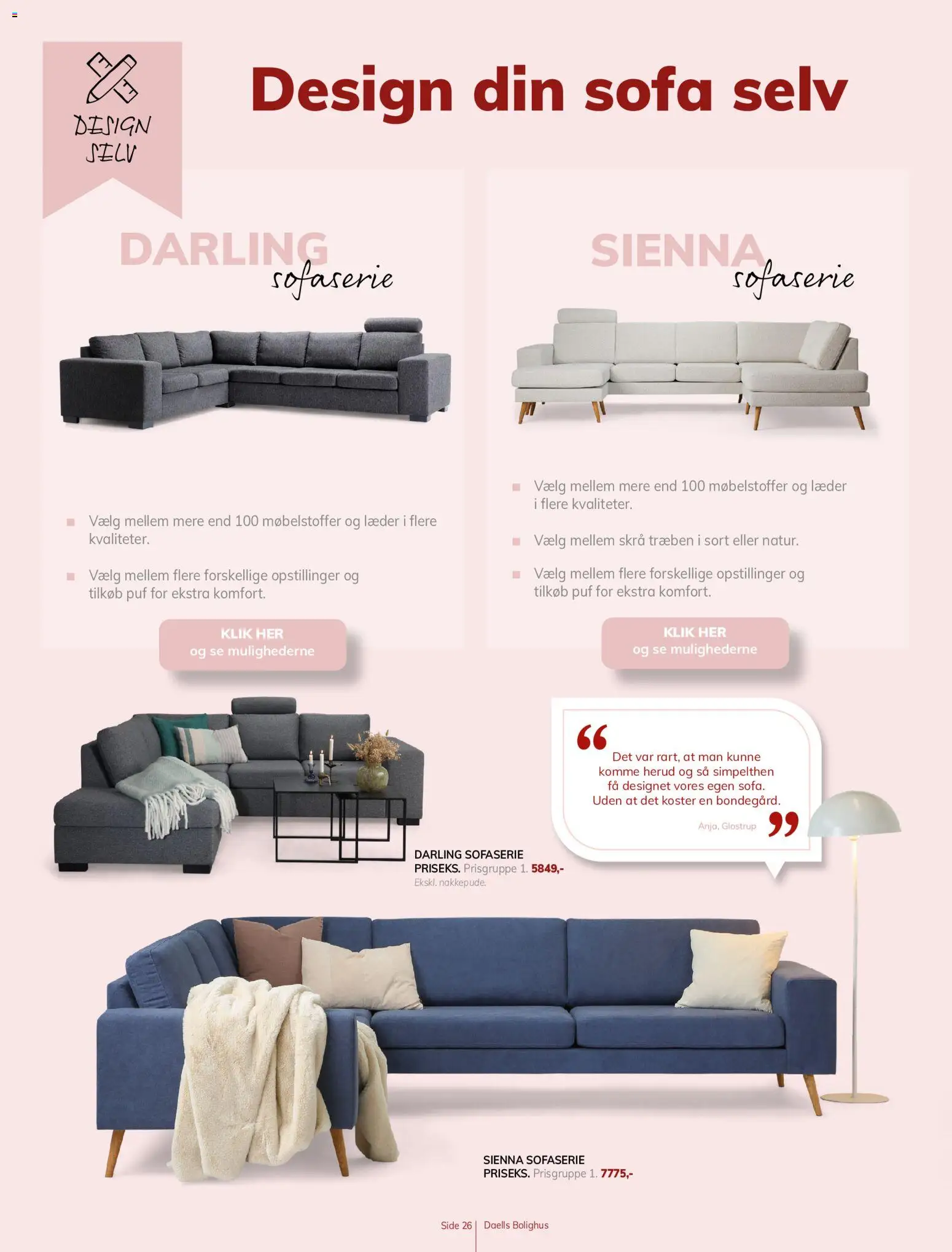 Daells Bolighus tilbudsavis – gyldig fra 12/08/2026 | Side: 26 | Produkter: Sofa, Puf
