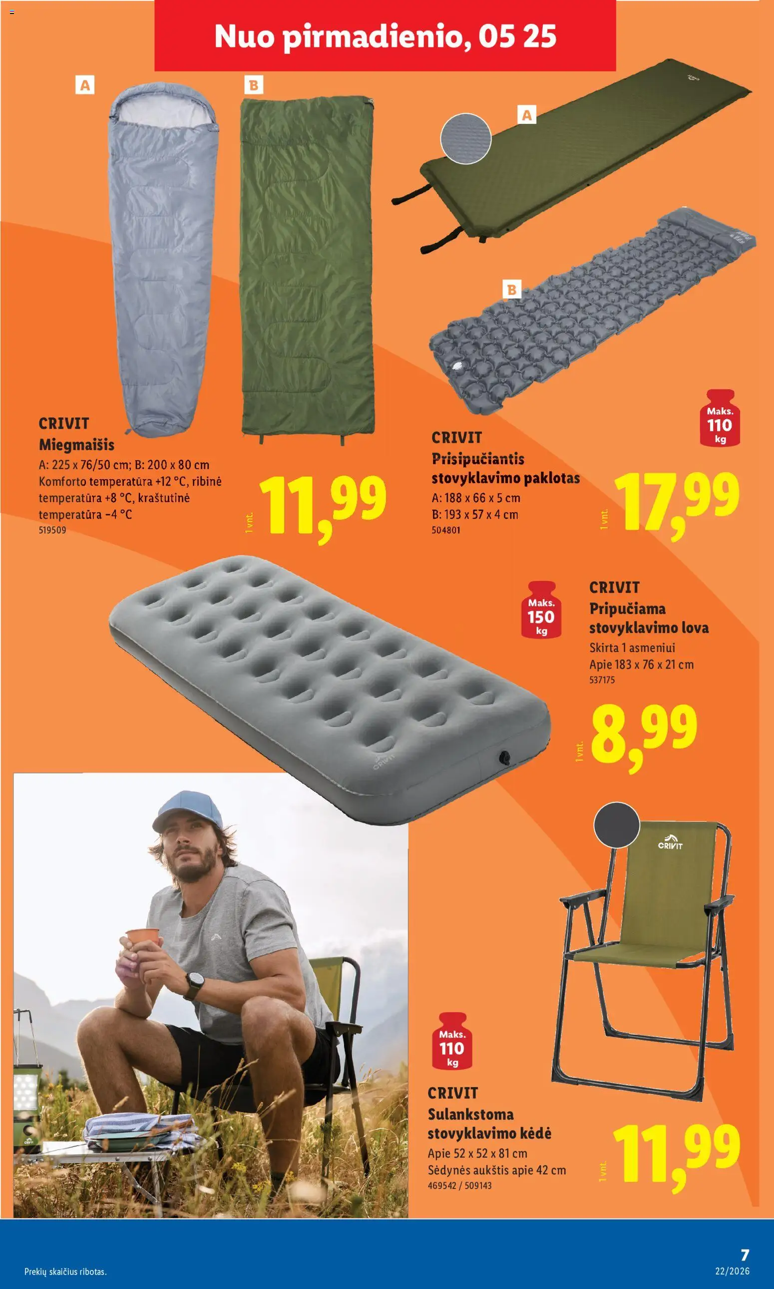 LIDL akcijos nuo 25.05.2026 | Puslapis: 7 | Prekių: Lova, Kėdė