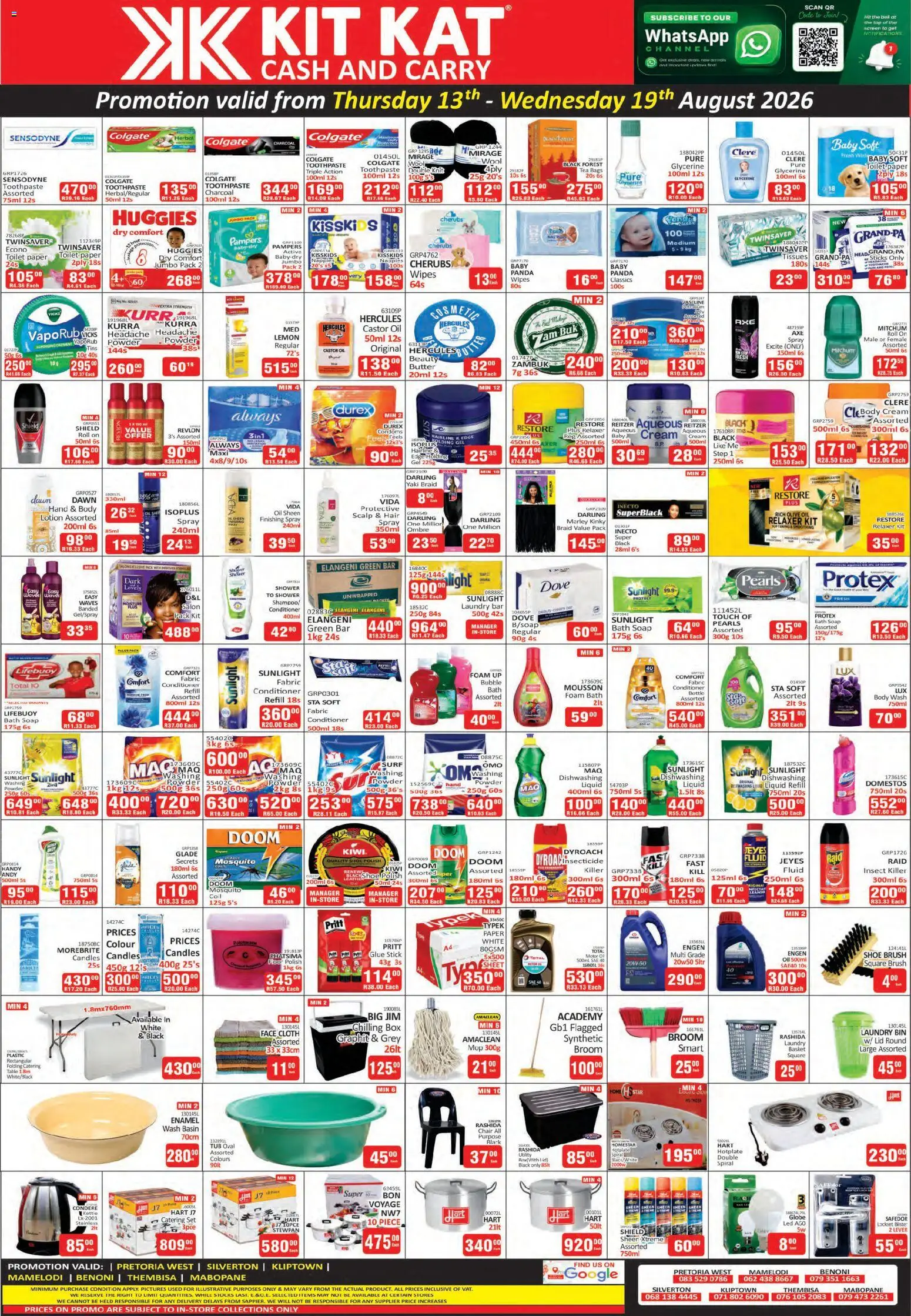 New KIT KAT Cash & Carry catalogue – valid from 13/08/2026 | Page: 3 | Products: Basin, Enamel, Paper, Toilet paper