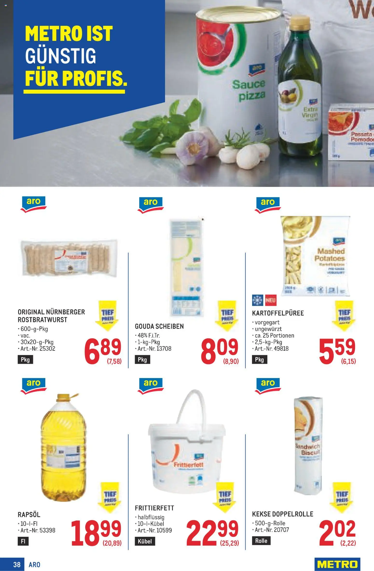 Metro angebote Profi gültig ab 25.06.2026 | Seite: 38 | Produkte: Kekse, Pizza