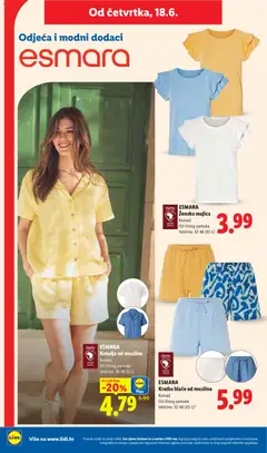 ESMARA Ženska majica, Komad Od čistog pamuka Veličine: 32-46 (XS-L) - Pregled kataloga iz trgovine Lidl, vrijedi od 15.06.2026 | Stranica: 42