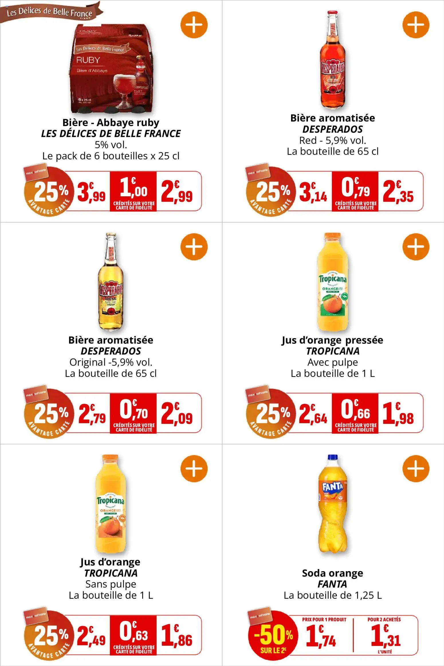 {H1} | Page: 34 | Produits: Jus d'orange, Orange, Sel, Bière