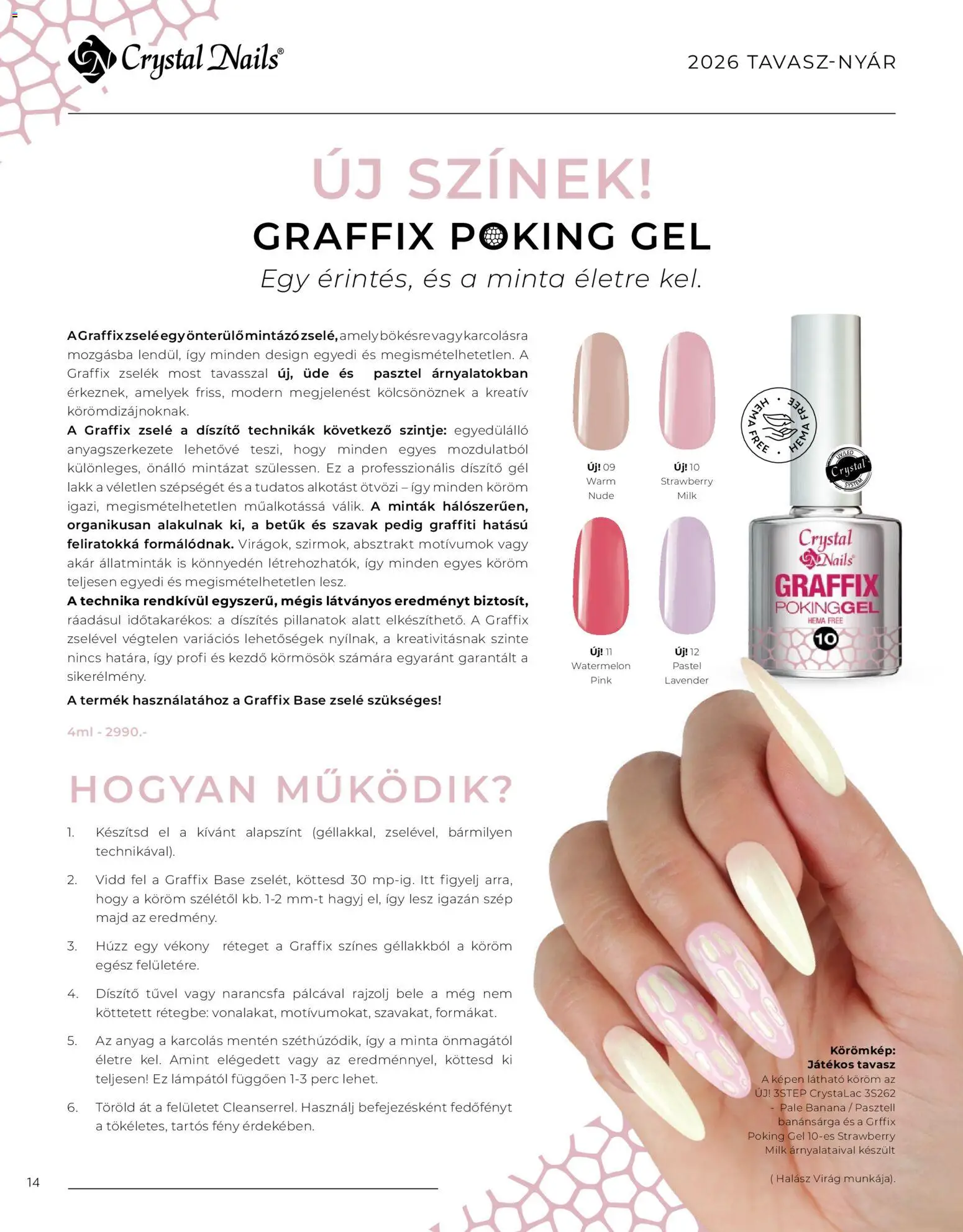 Crystal Nails akciós ujság - amely érvényes a következő dátumtól: 09.03.2026 | Oldal: 14 | Termékek: Virag