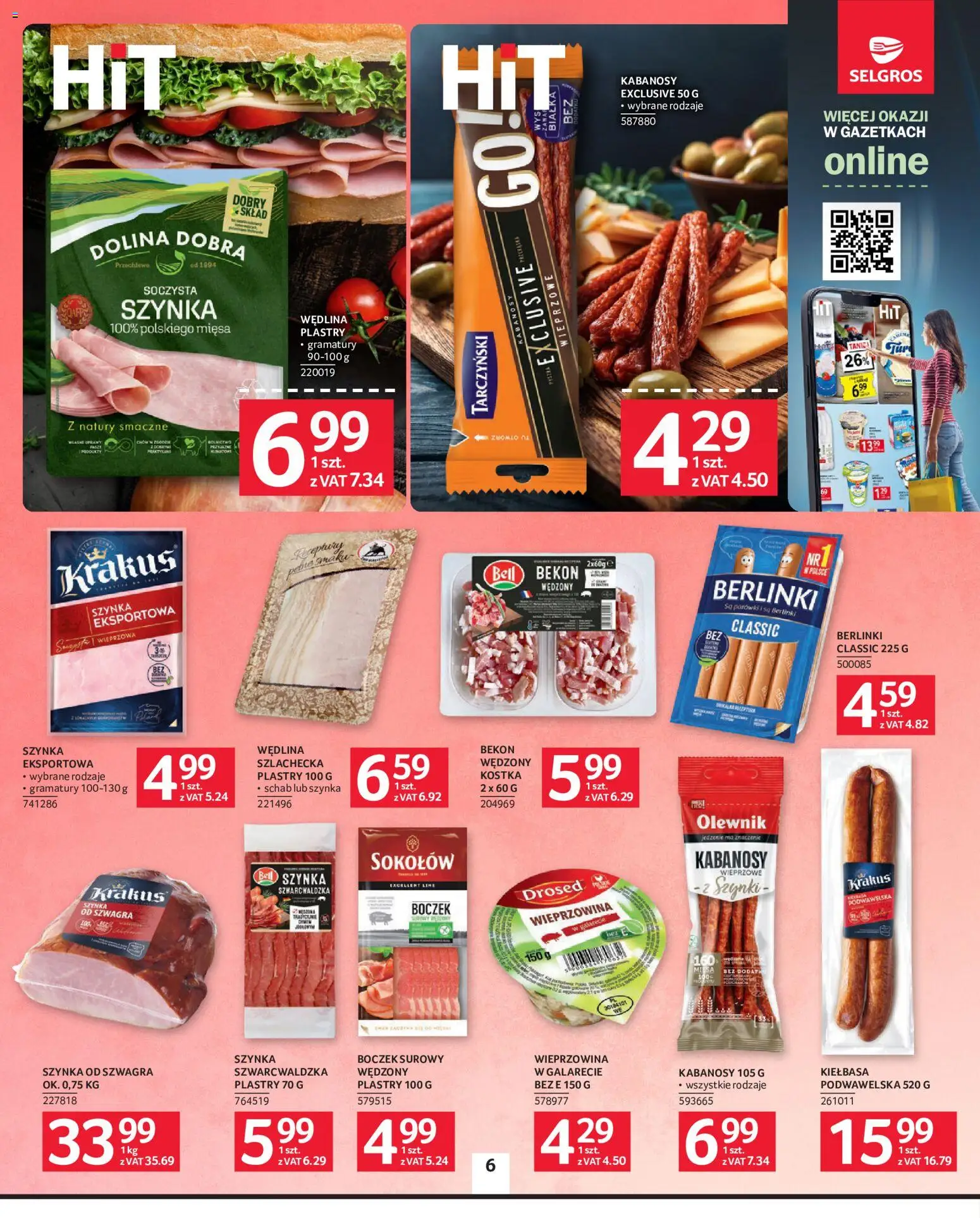 Selgros cash&carry gazetka od 24.09.2026 | Strona: 6 | Produkty: Bell, Kabanosy, Boczek, Boczek surowy