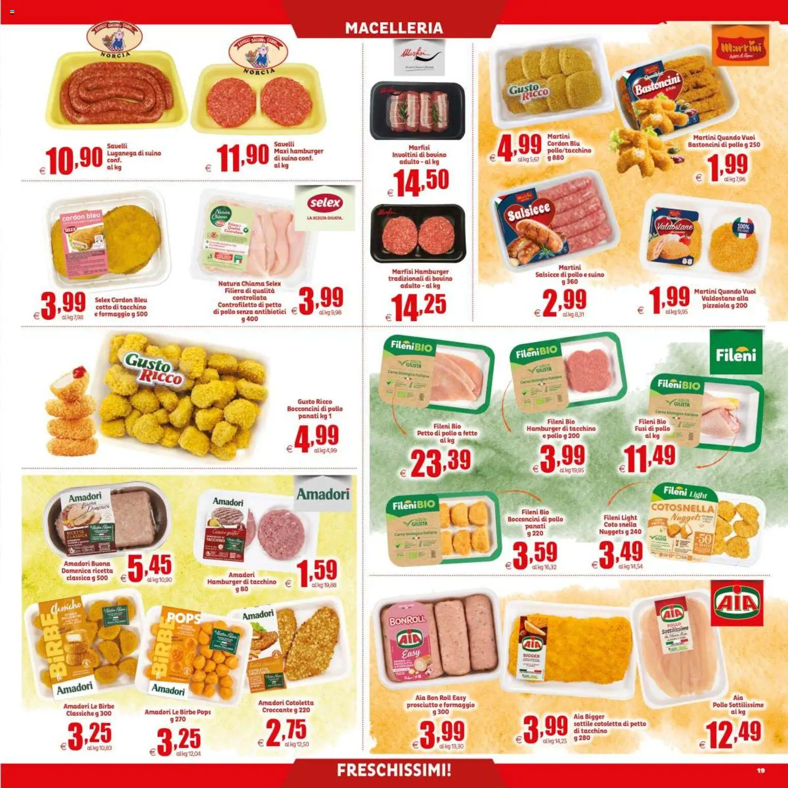 Volantino Elite Supermercati del 08.05.2026 | Pagina: 19 | Prodotti: Suino, Tacchino, Prosciutto, Hamburger