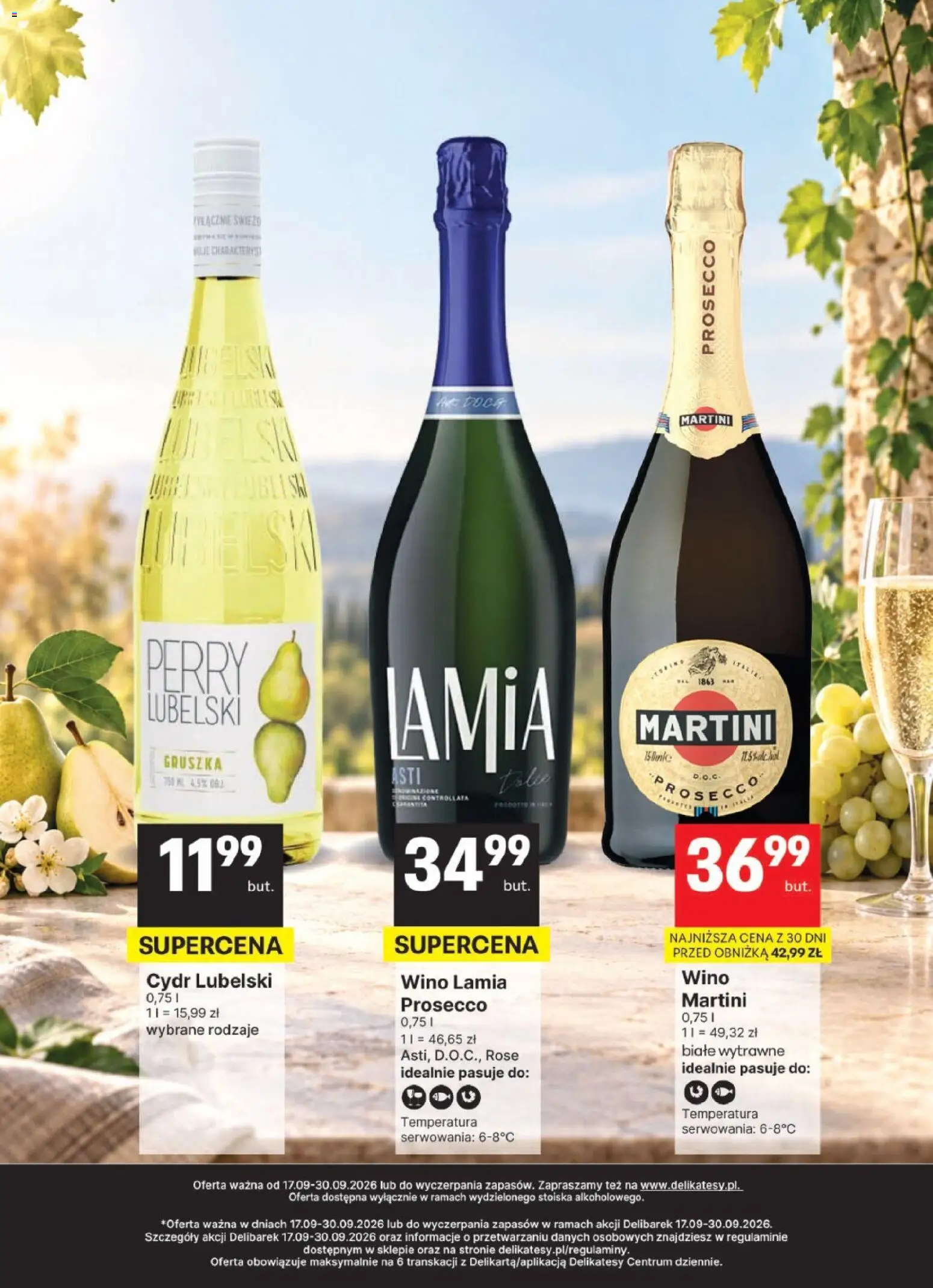 Delikatesy Centrum gazetka - DeliBarek od 17.09.2026 | Strona: 6 | Produkty: Gruszka, Cydr, Delikatesy, Prosecco