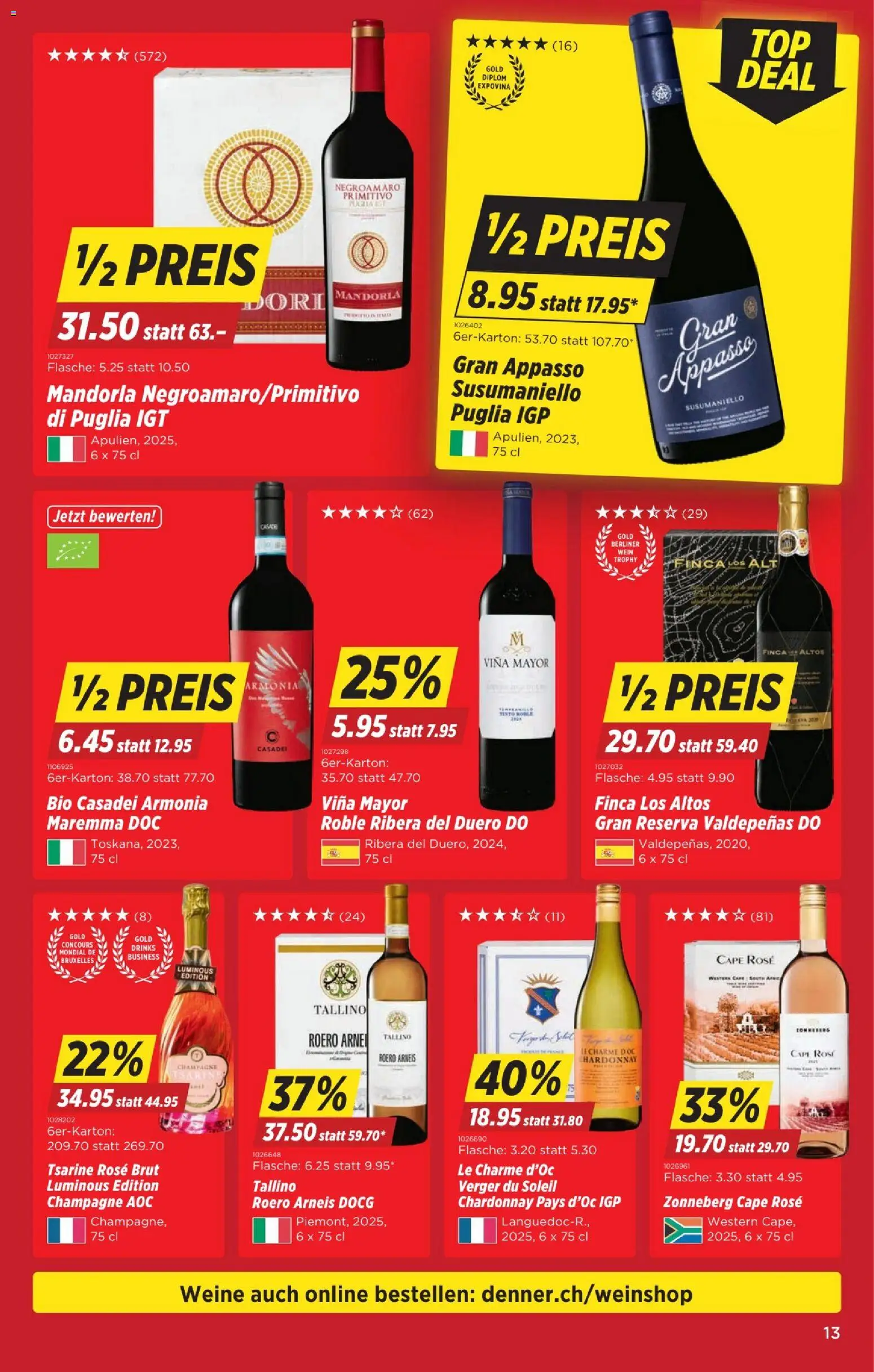 Denner aktionen – gültig ab 21.05.2026 | Seite: 13 | Produkte: Wein