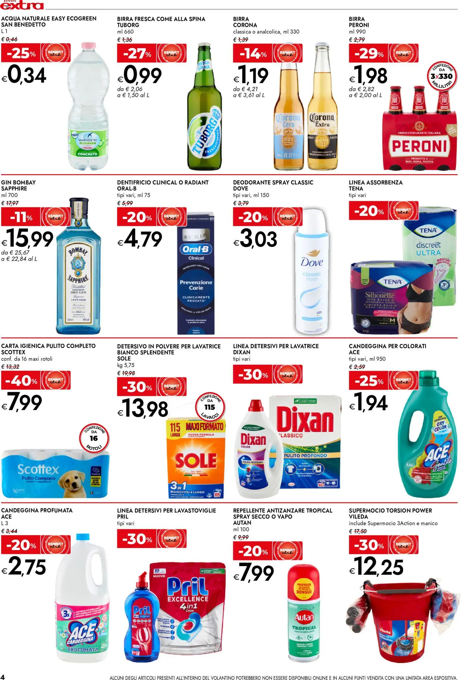 Volantino bennet del 16/07/2026 | Pagina: 4 | Prodotti: Detersivo in polvere, Candeggina, Antizanzare, Lavastoviglie