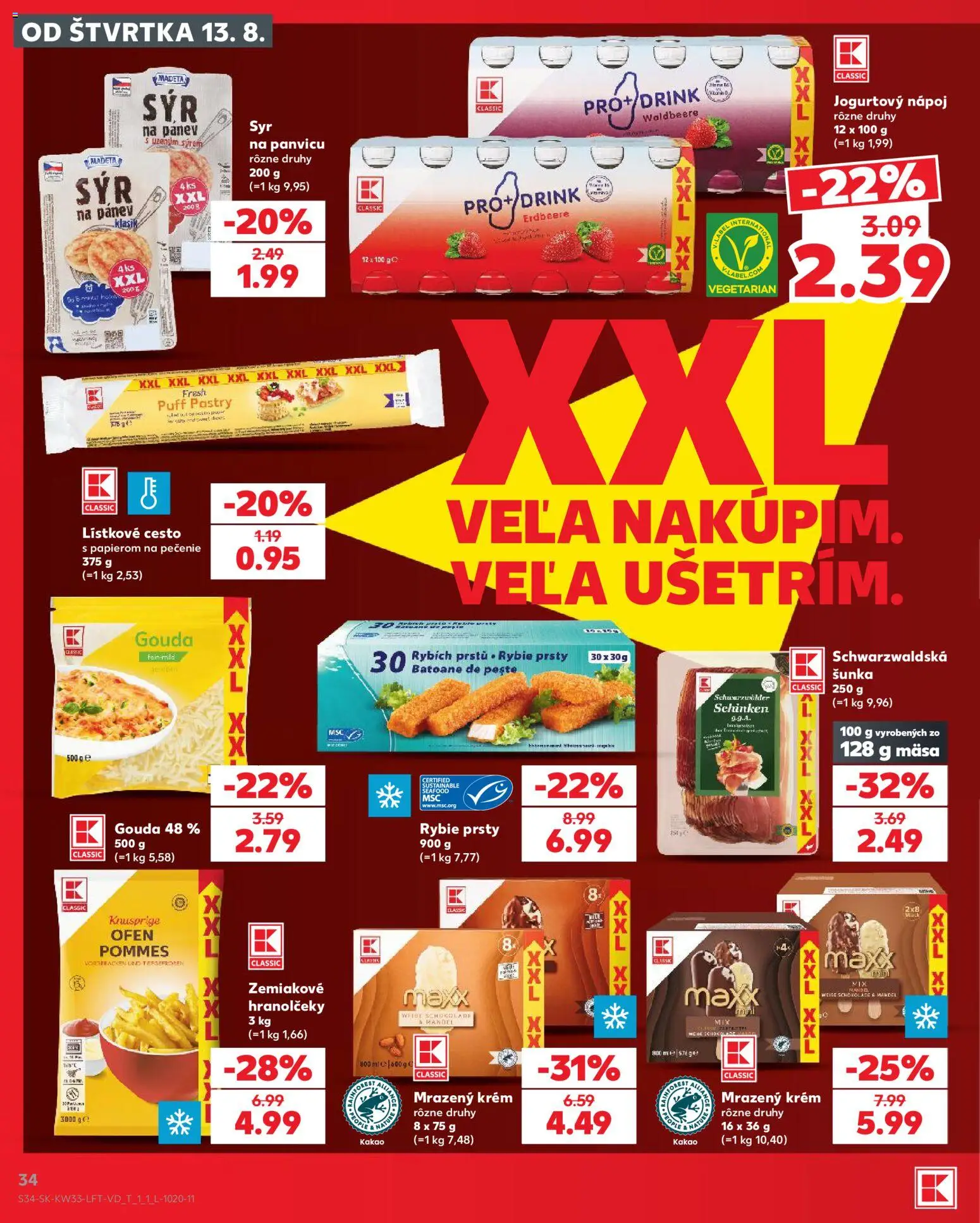 Nové Kaufland akcie – leták je platný od 13.08.2026 | Strana: 34