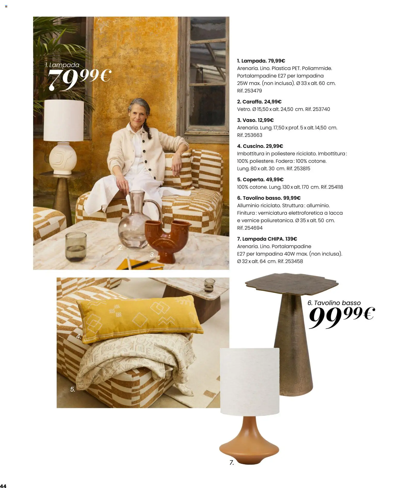Volantino Maisons du Monde del 23/09/2026 | Pagina: 44 | Prodotti: Lacca, Basso, Alluminio, Lampada