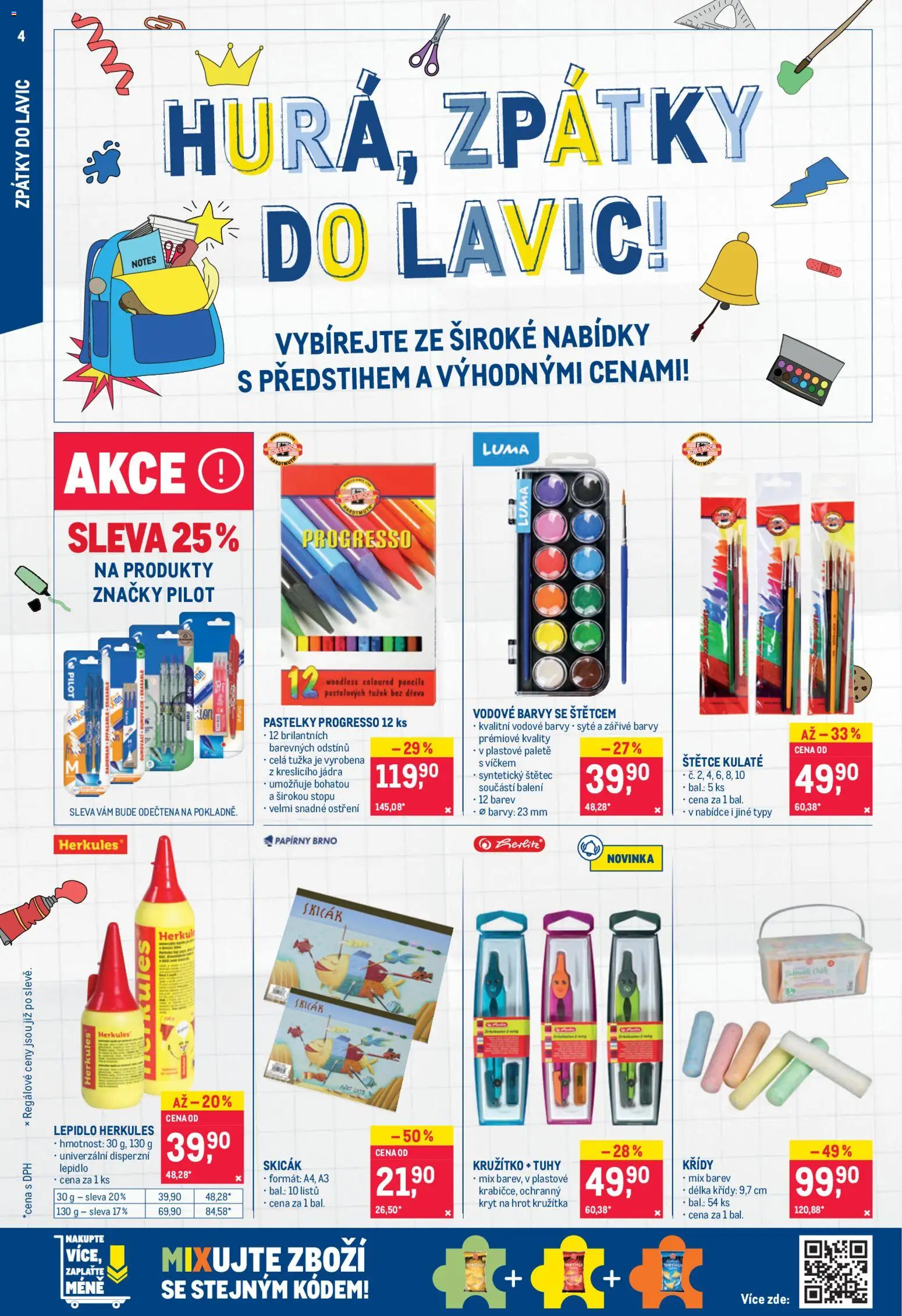 Makro leták - Nepotravinové zboží od 26.08.2026 | Strana: 4 | Produkty: Pastelky, Skicák, Barvy, Štětec