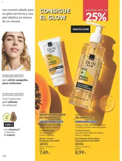 Vista previa Sérum Potenciador de Luminosidad + Crema Hidratante, Ilumina como una crema, ligero como un sérum tu elección para: una piel elástica, suave y radiante válido desde el 01/07/2026 | Página: 116 | Productos: Iluminador, Sérum, Crema, Crema hidratante