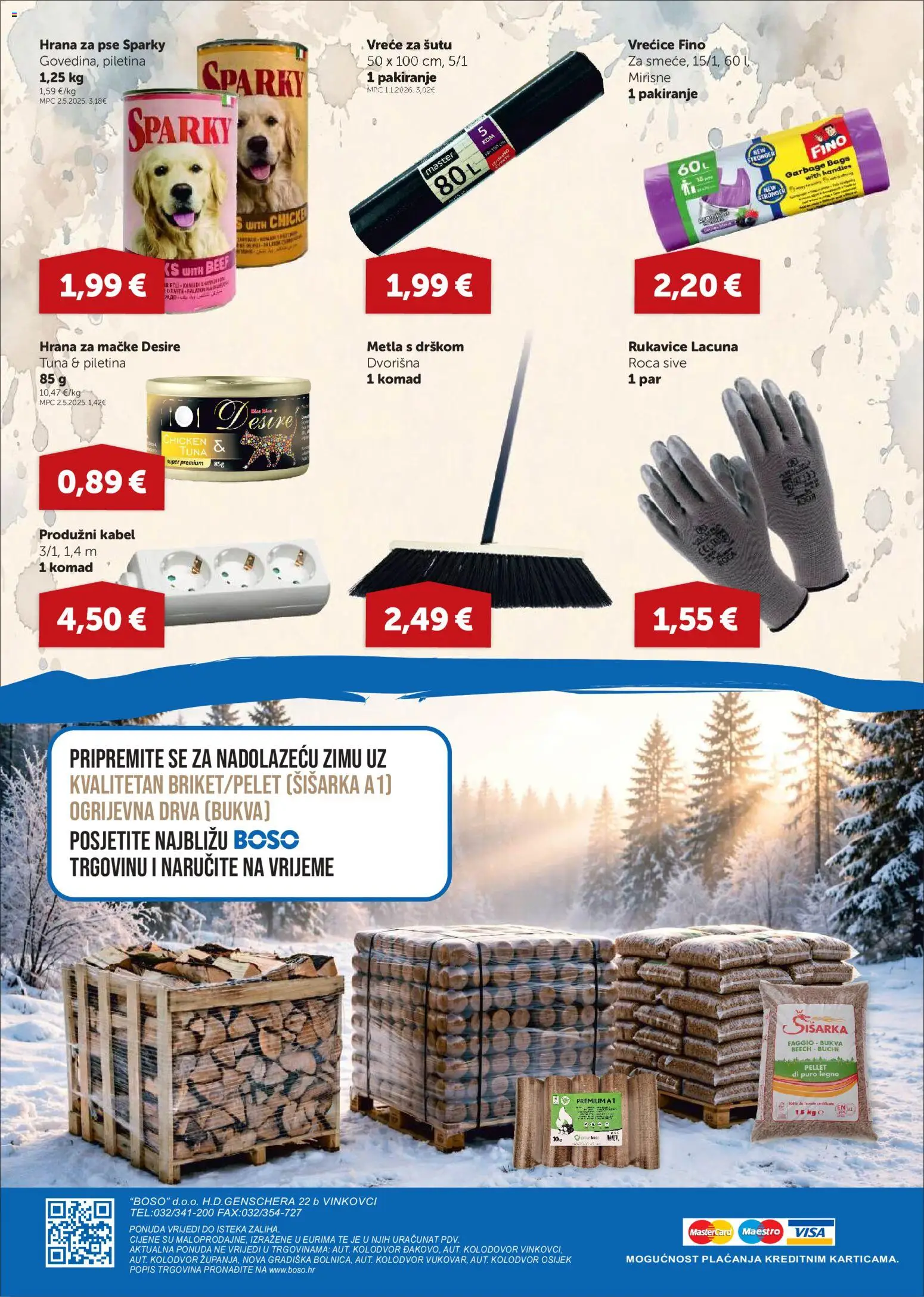 Boso katalog | vrijedi od 03.09.2026 | Stranica: 15 | Proizvodi: Hrana za pse, Metla, Produžni kabel, Rukavice