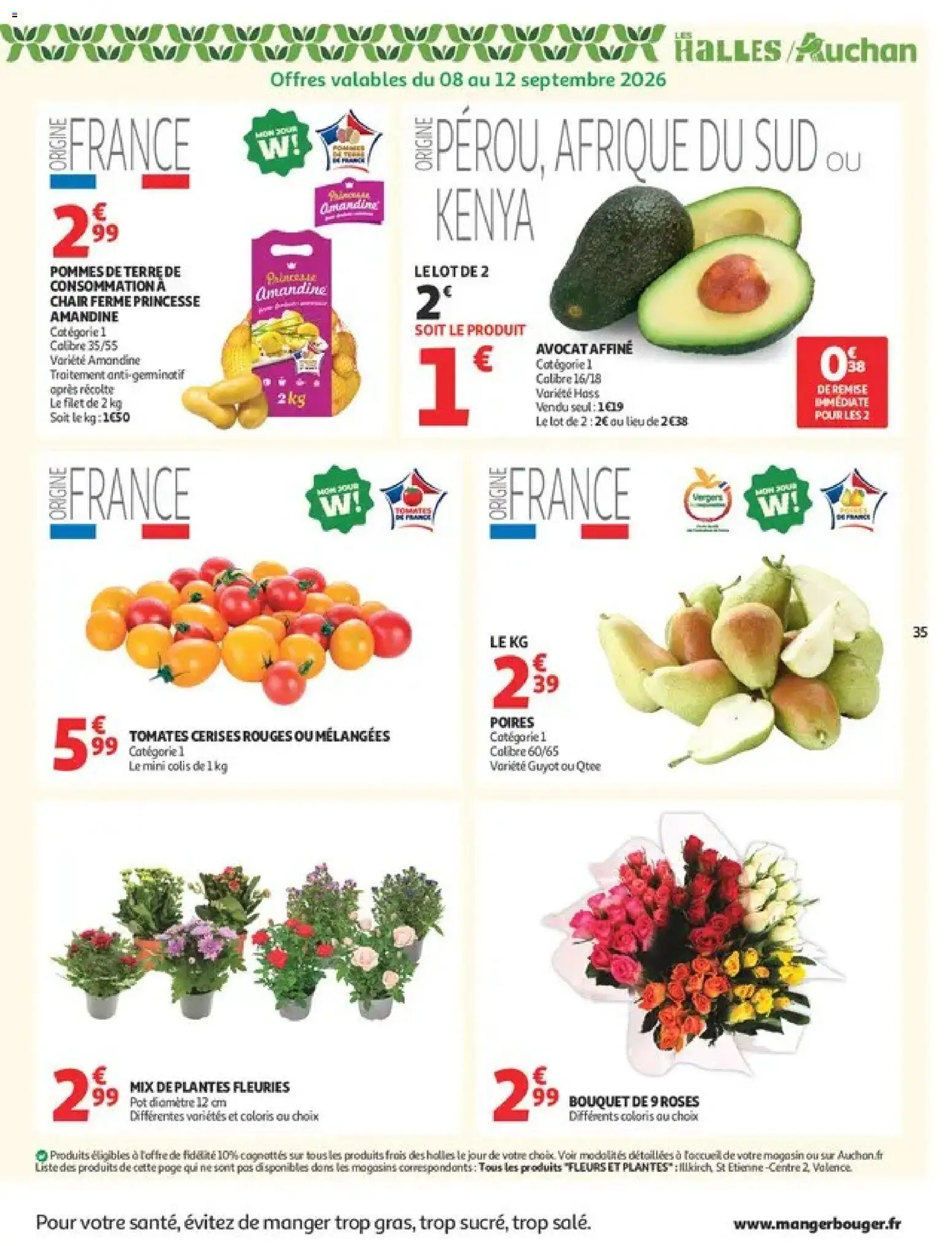 {H1} | Page: 35 | Produits: Fleurs et plantes, Tomates cerises, Pommes, Tomates