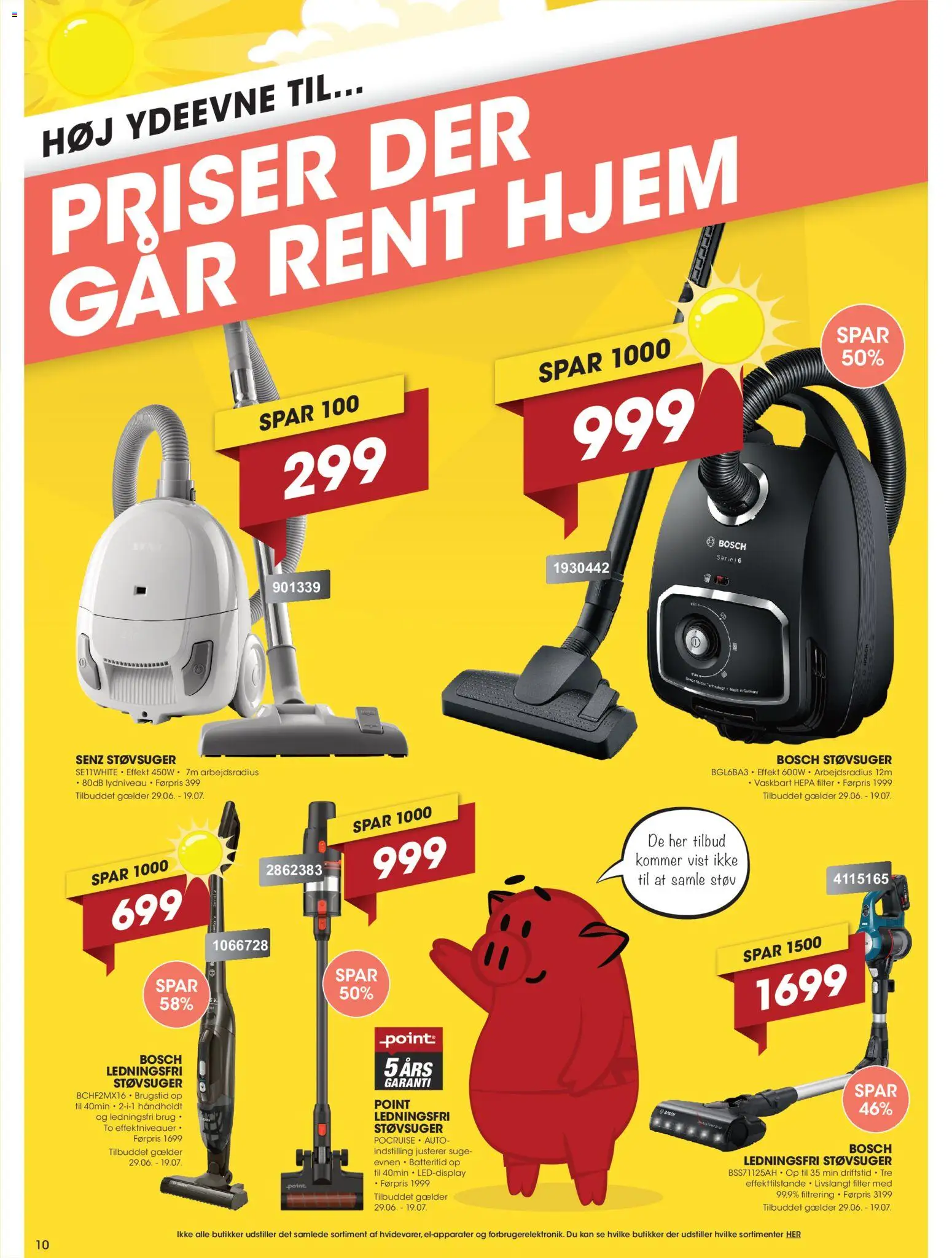 Punkt1 tilbudsavis – gyldig fra 29/06/2026 | Side: 10 | Produkter: Støvsuger