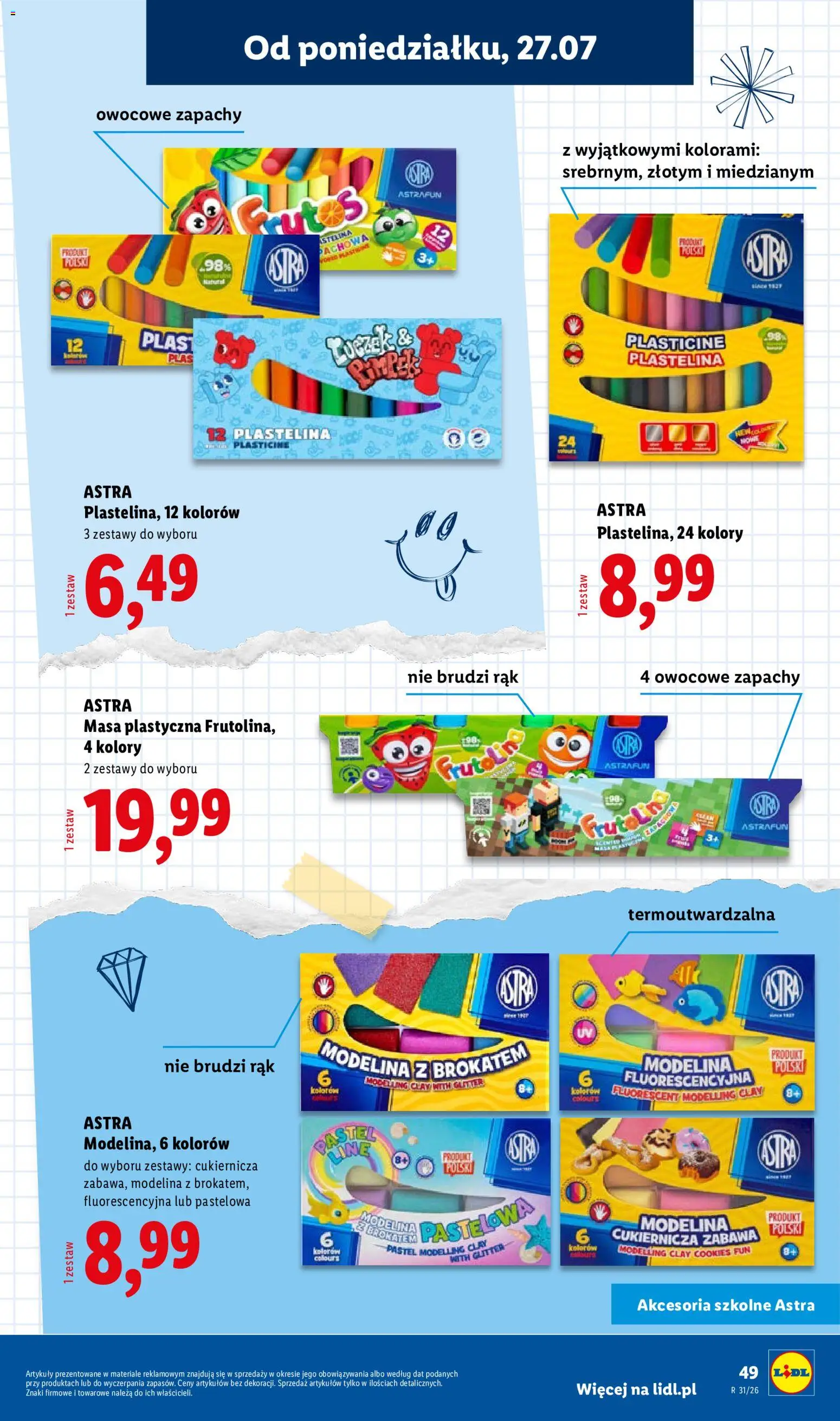 Lidl Polsko katalog od 09.07.2026 | Strana: 49 | Produkty: Cookies, Modelína, Plastelína