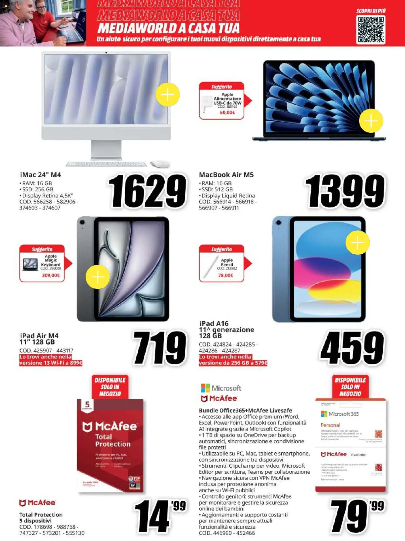 Volantino Media World del 20/08/2026 | Pagina: 10 | Prodotti: Smartphone, Navigazione, Ipad, Macbook