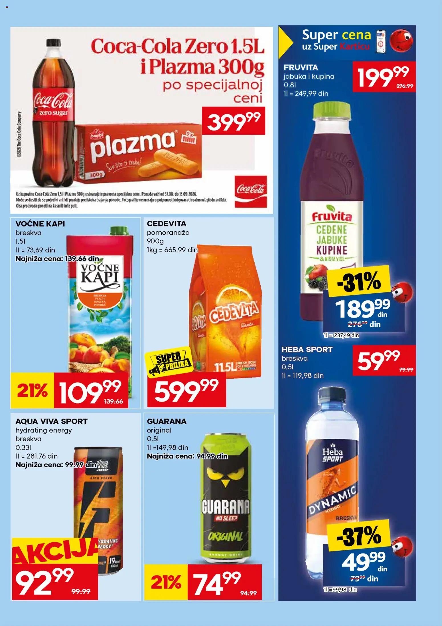 Mercator katalog - važi od 31.08.2026 | Strana: 45 | Proizvode: Sto, Plazma, Pomorandza, Guarana
