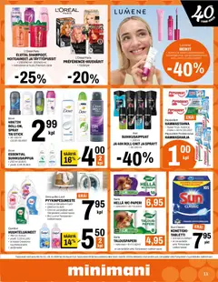 Minimani-mainoslehti voimassa 21/10/2026 alkaen | Sivu: 11 | Tuotteet: Hella, Hammasharja, Paperi, Tabletti
