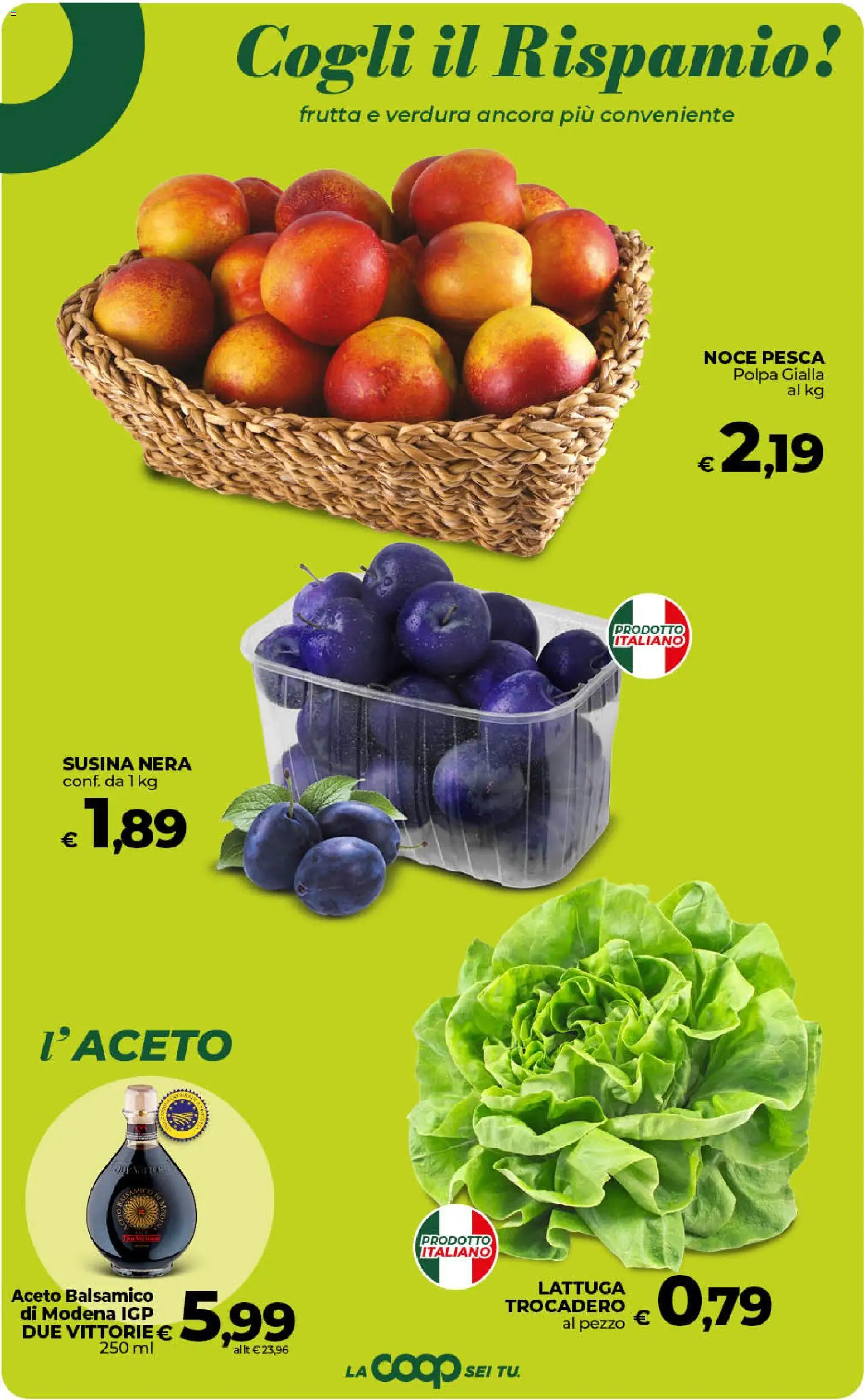 Volantino Ipercoop del 21/08/2026 | Pagina: 29 | Prodotti: Frutta, Pesca, Aceto, Lattuga