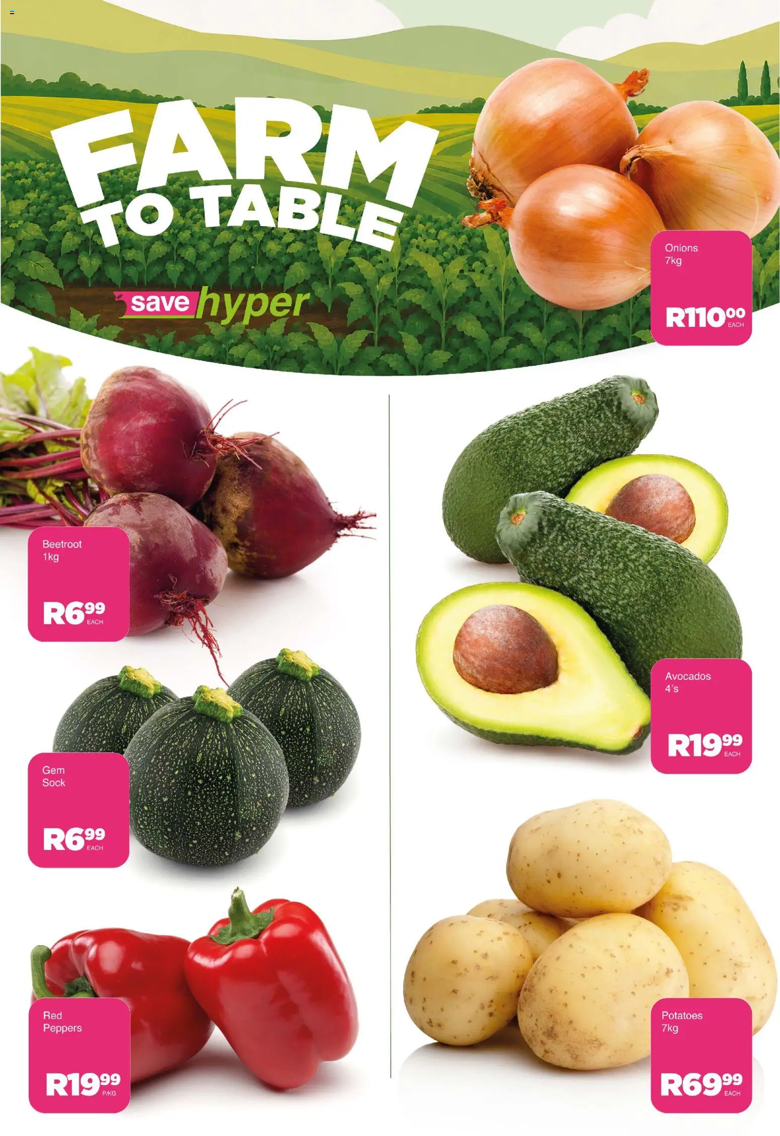New Save catalogue – valid from 20/10/2026 | Page: 6 | Products: Table, Avocados, Potatoes, Onions