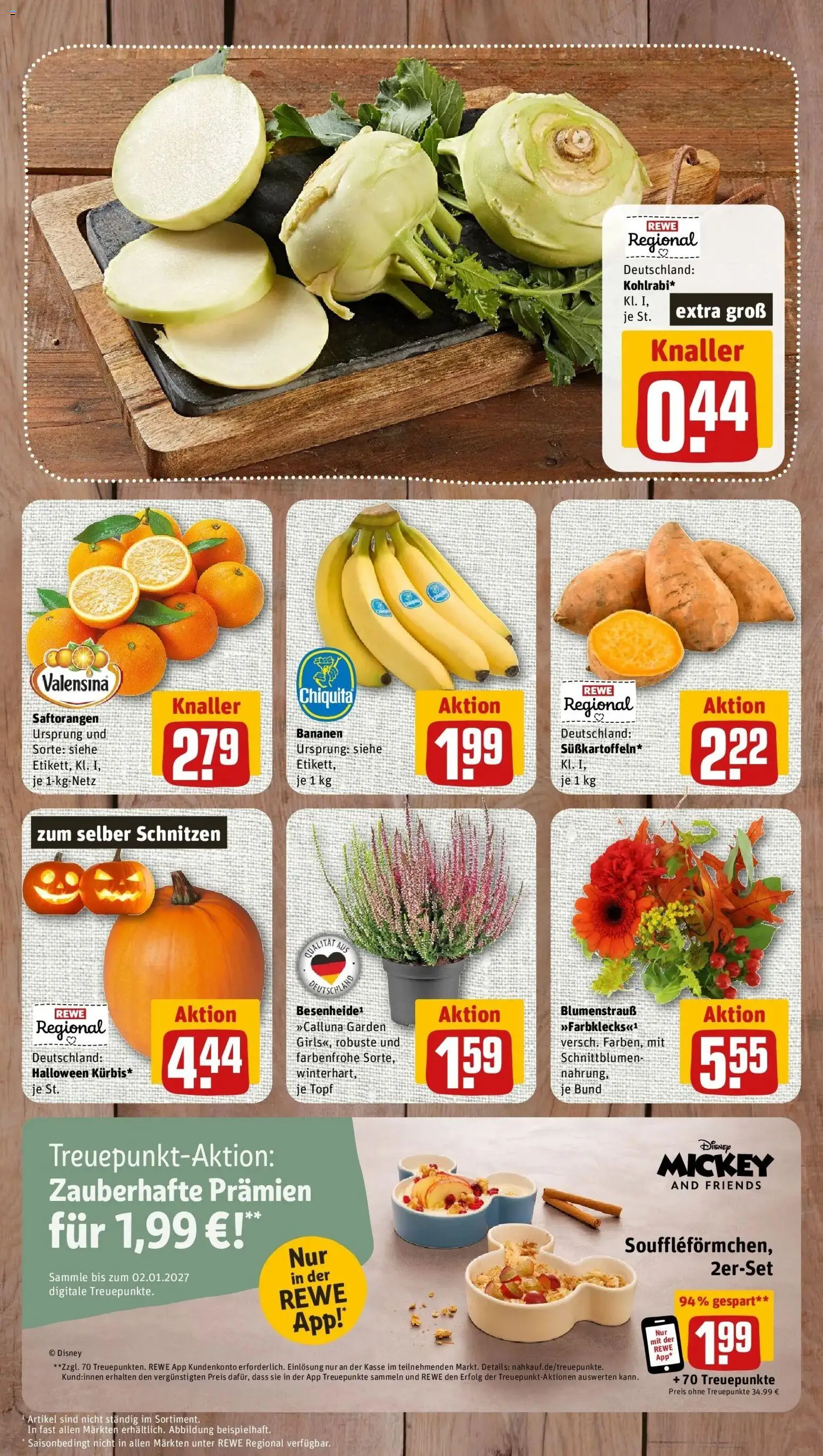 REWE Prospekt ab 12.10.2026 zum Blättern » Angebote | Seite: 3 | Produkte: Bananen, Valensina