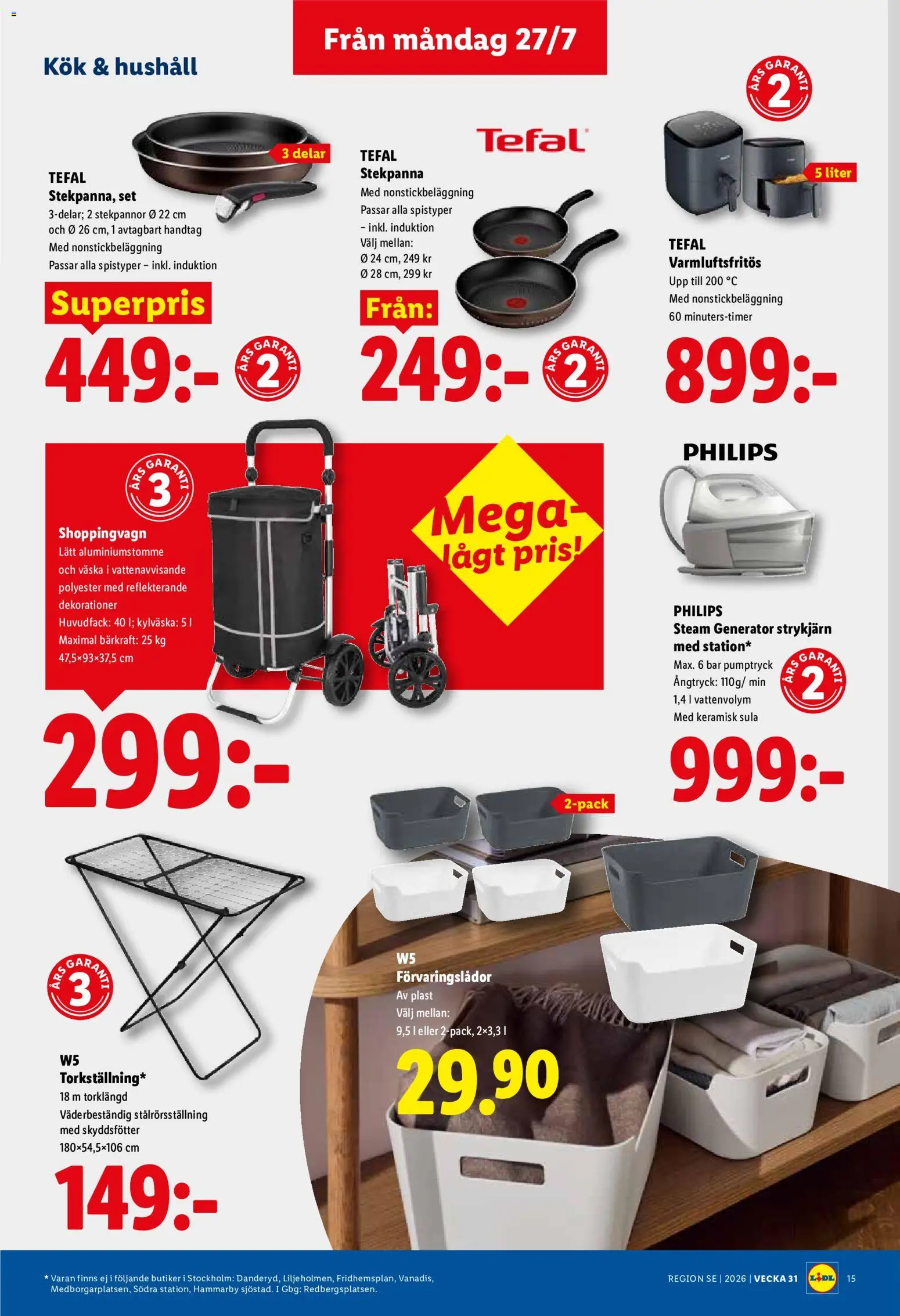 Lidl reklamblad aktuell från 27/07/2026 | Sida: 17 | Produkter: Förvaringslådor, Set, Stekpanna, Kylväska