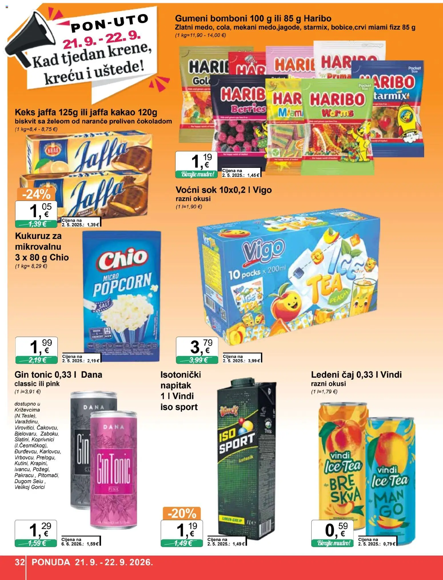 KTC katalog | vrijedi od 16.09.2026 | Stranica: 32 | Proizvodi: Gin, Naranče, Čaj, Biskvit