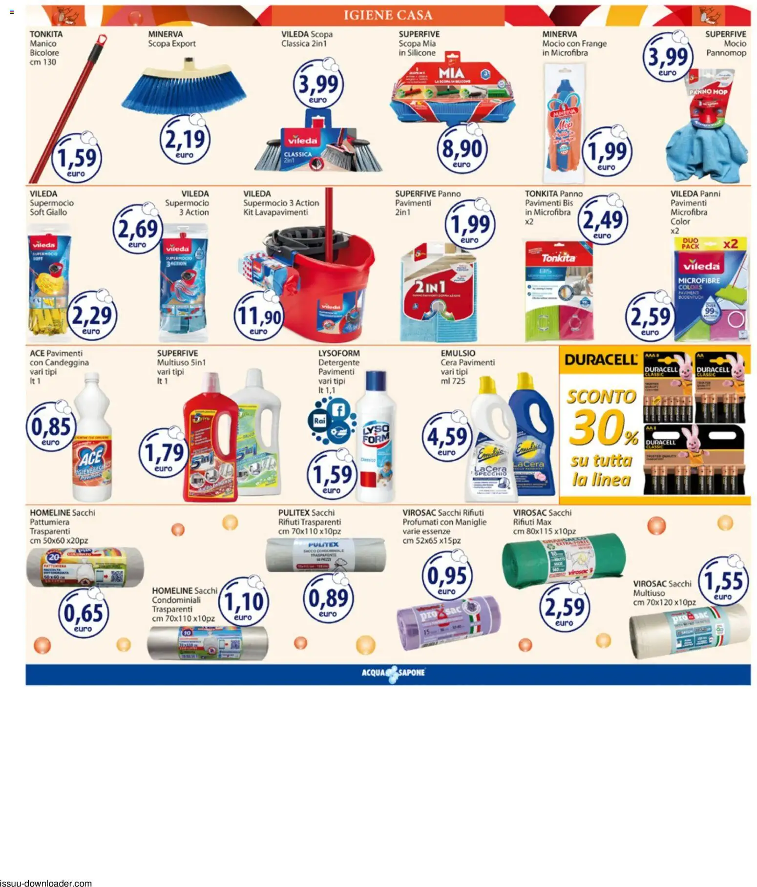 Volantino Acqua e Sapone del 13/07/2026 | Pagina: 16 | Prodotti: Sapone, Pattumiera, Silicone, Specchio