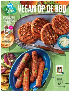 AH Terra BBQ Biologische plantaardige seitan worstjes, 160 g, Lekkere worstjes gemaakt van seitan. Biologische plantaardige seitan worstjes. - Voorbeeld van een folder van Albert Heijn, geldig van 08.04.2026 | Pagina: 62 | Producten: Szeletelt bacon, Broodje