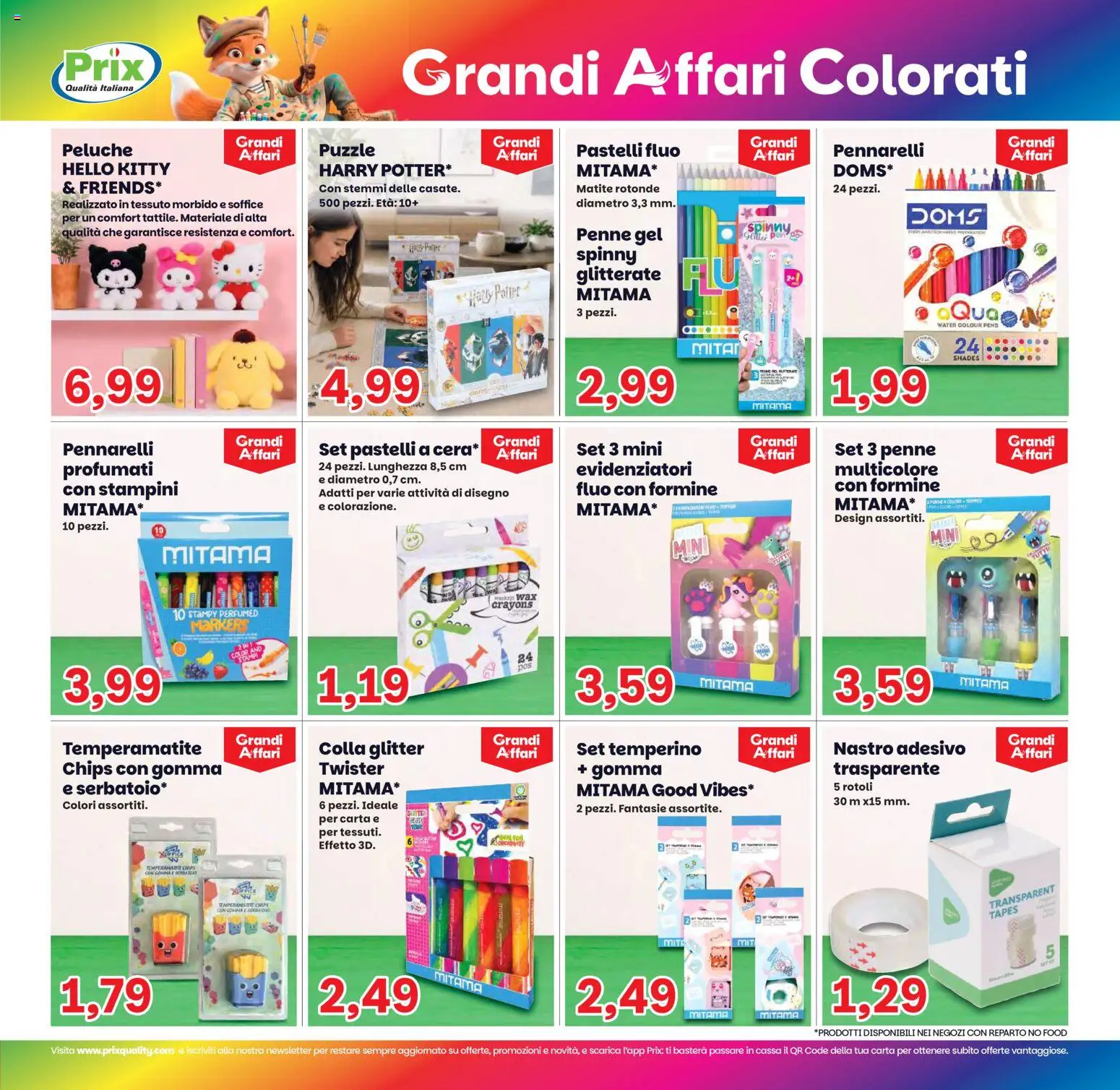 Volantino Prix del 17/07/2026 | Pagina: 21 | Prodotti: Pastelli a cera, Nastro adesivo, Temperino, Pastelli