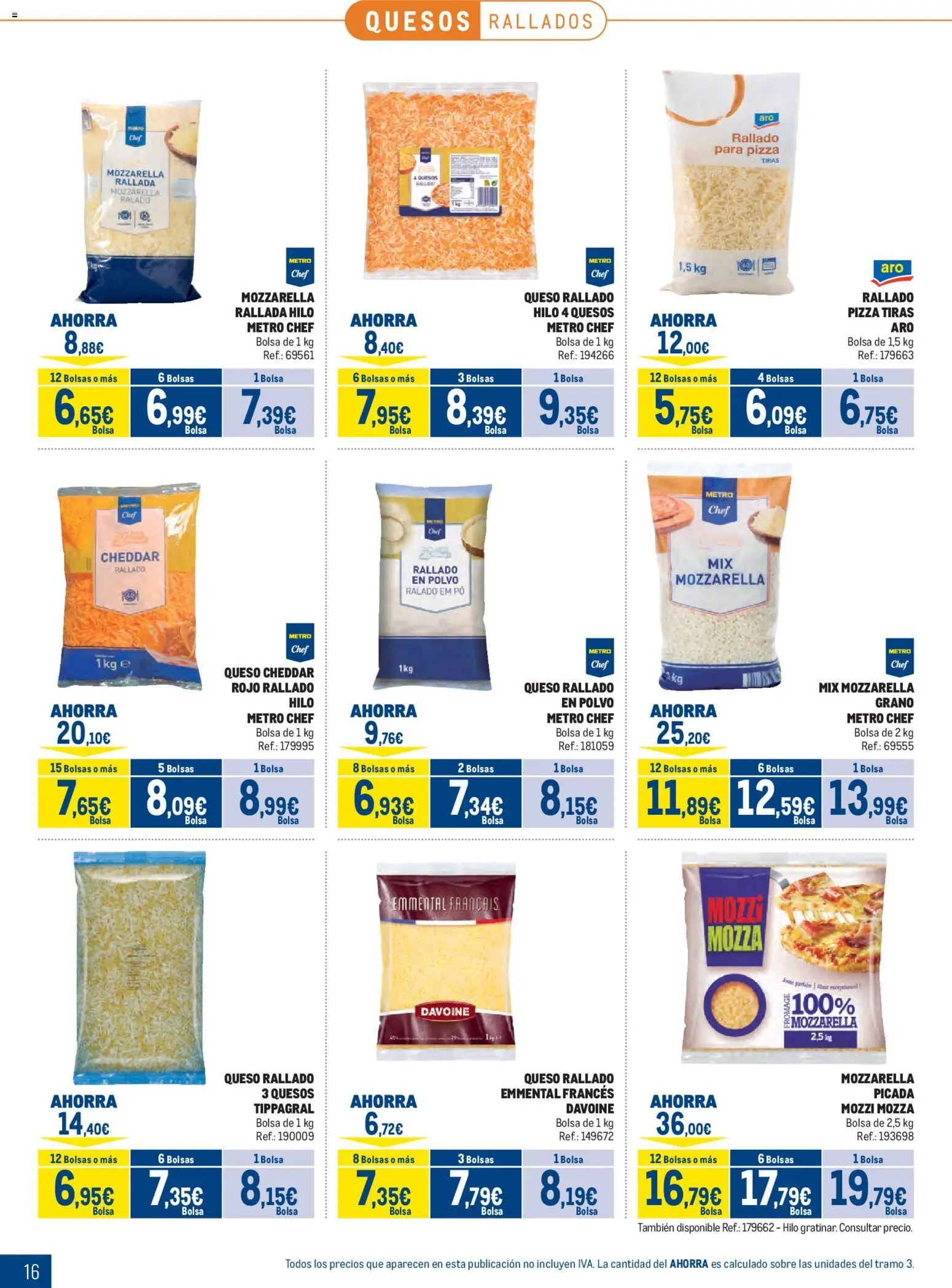 Makro Lácteos │ válido desde el 05/10/2026 | Página: 16 | Productos: Queso, Pizza, Mozzarella, Bolsa