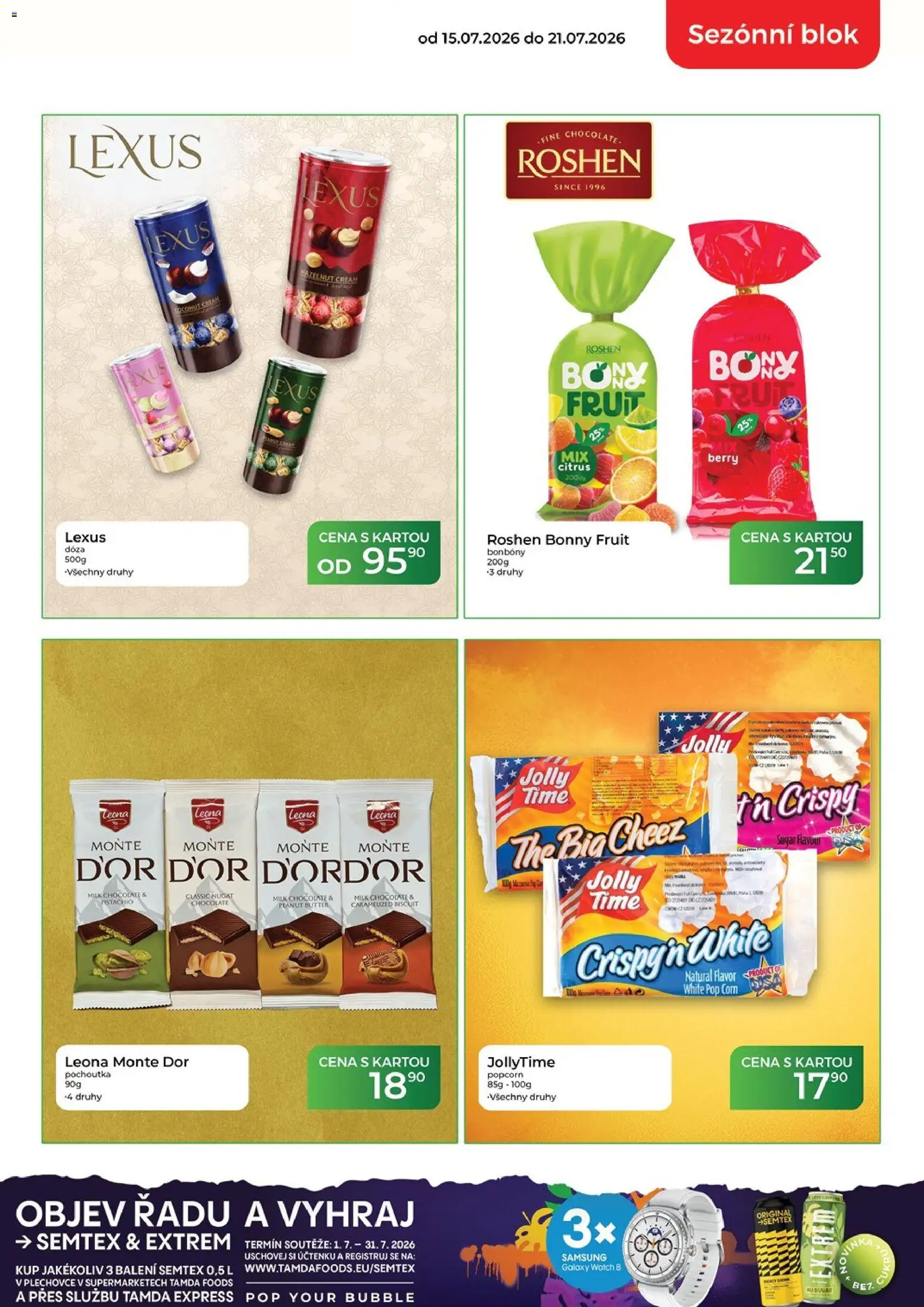 Tamda Foods leták od 15.07.2026 | Strana: 5 | Produkty: Dóza, Samsung, Blok, Popcorn
