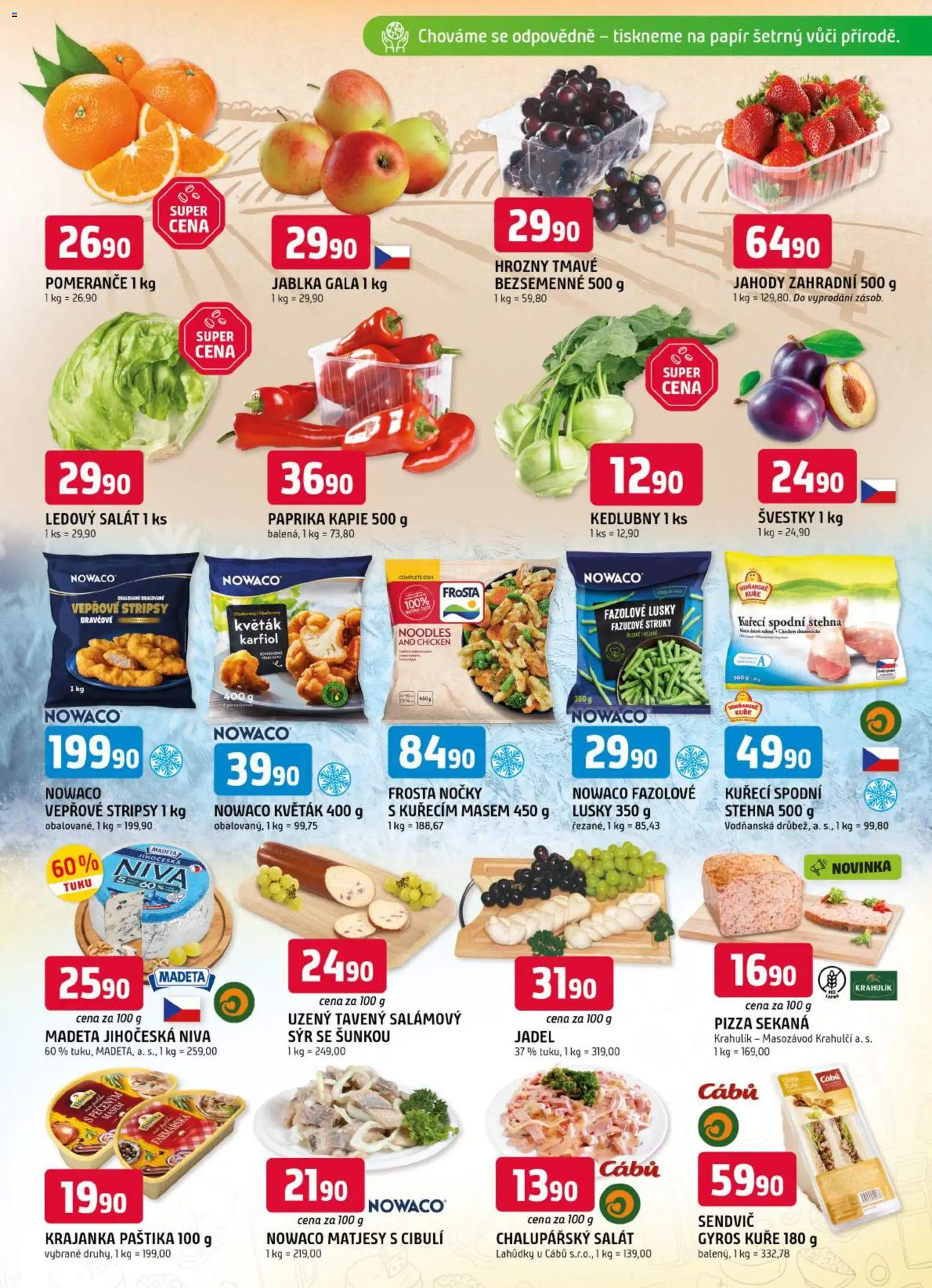 Trefa leták od 16.09.2026 | Strana: 3 | Produkty: Jahody, Sekaná, Kapie, Paštika