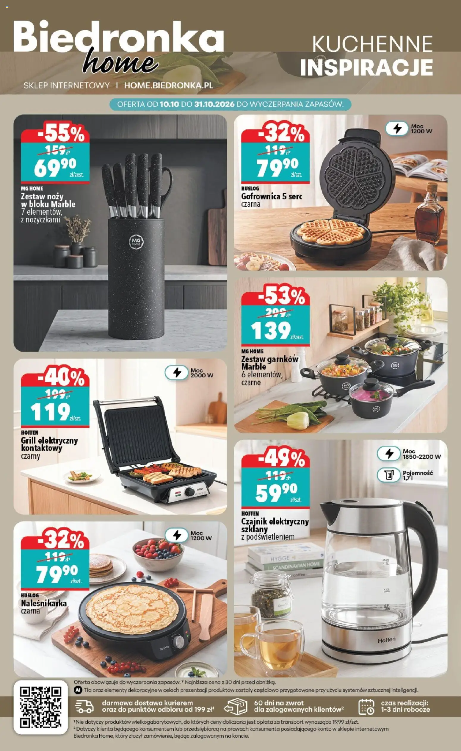Biedronka gazetka - Home od 10.10.2026 | Strona: 2 | Produkty: Grill, Naleśnikarka, Czajnik, Gofrownica