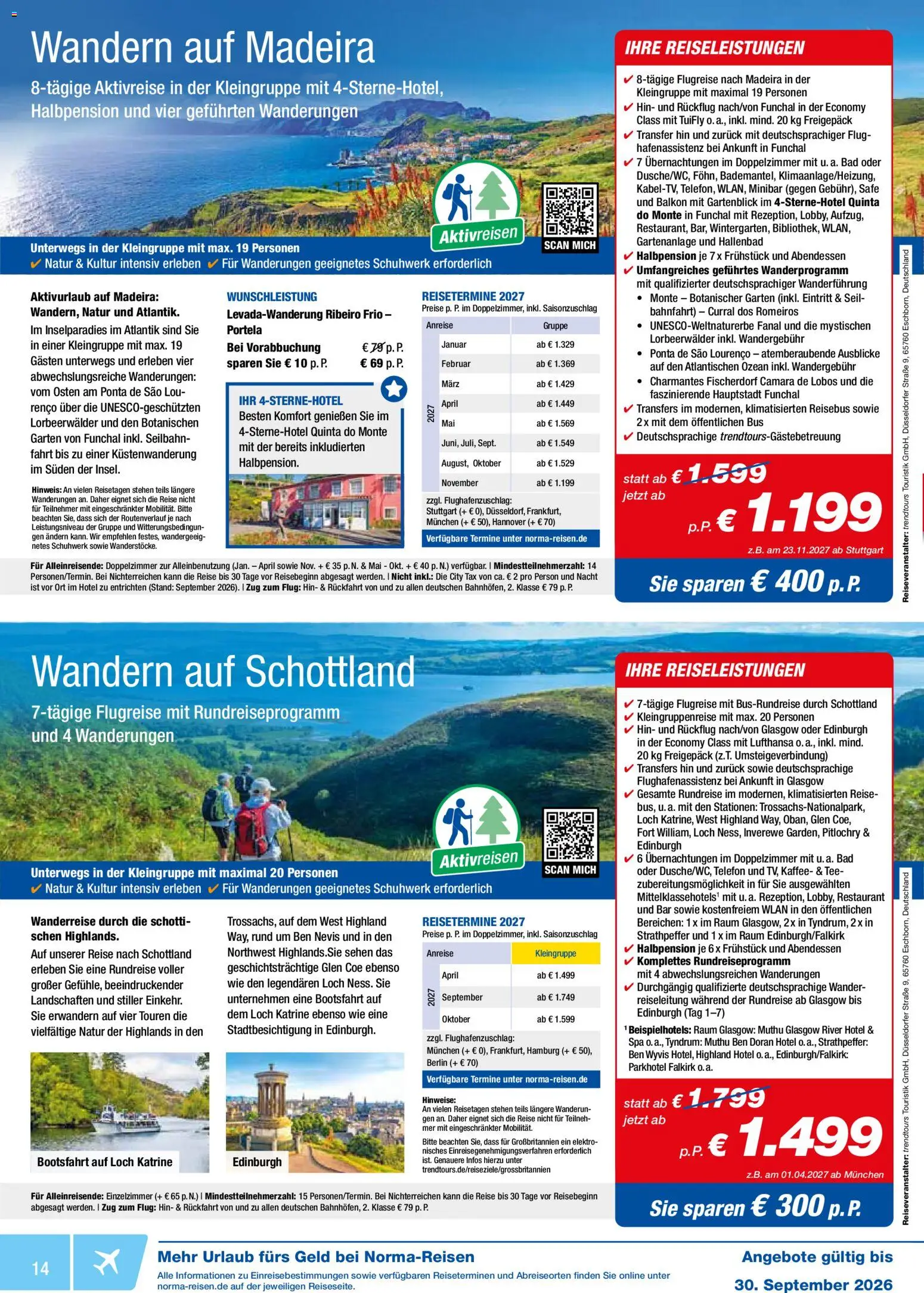 Norma Reisen – gültig ab 01.09.2026 | Seite: 14 | Produkte: Kaffee, Bad, Tee, Telefon