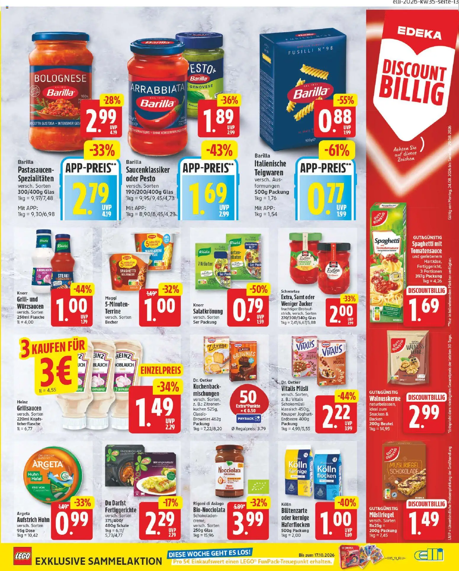 Elli Markt Prospekt Delbrück – gültig ab 24.08.2026 | Seite: 13 | Produkte: Musli, Maggi, Schokolade, Knoblauch