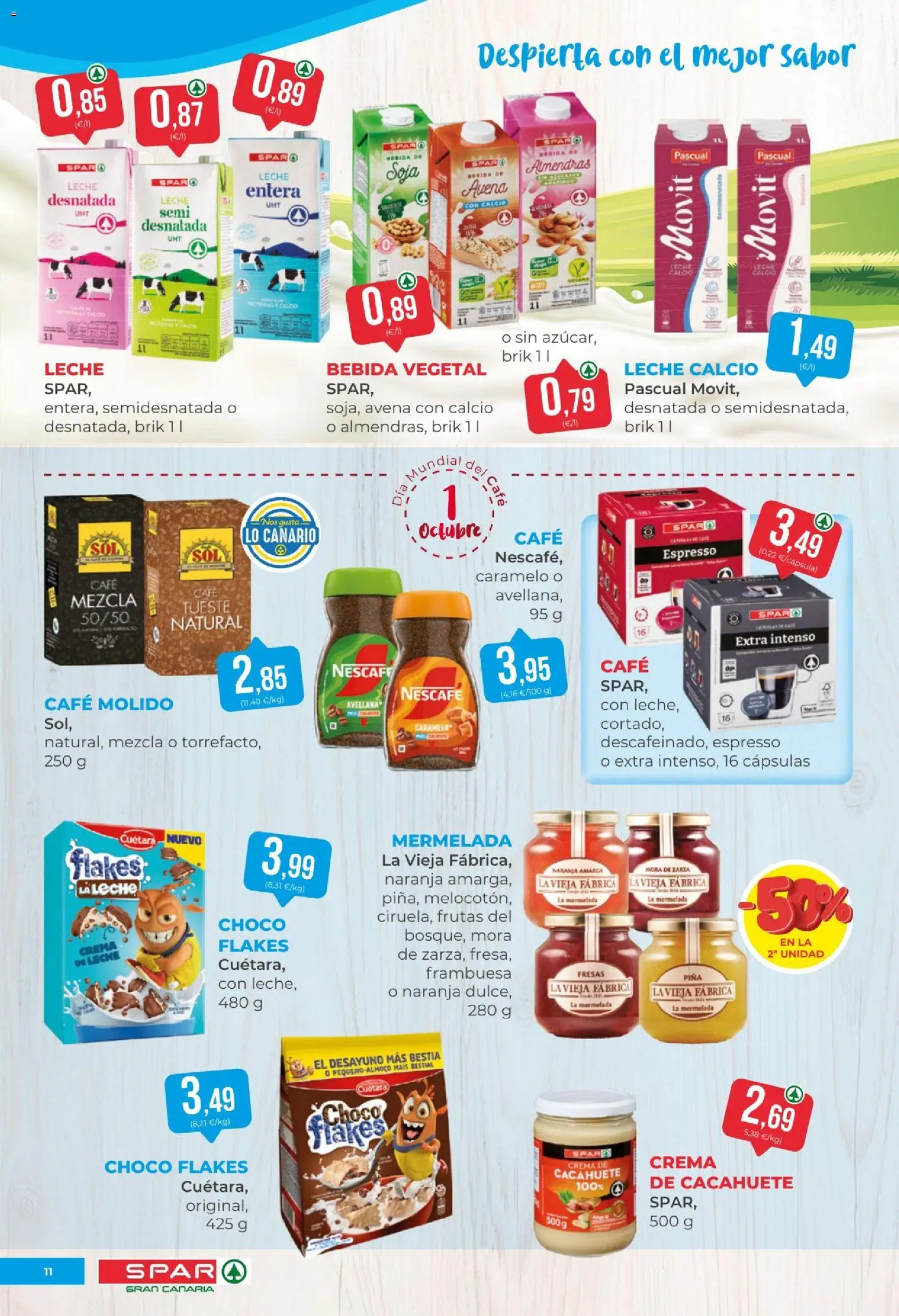 Spar folleto │ válido desde el 18/09/2026 | Página: 11 | Productos: Cápsulas, Leche, Café molido, Almendras
