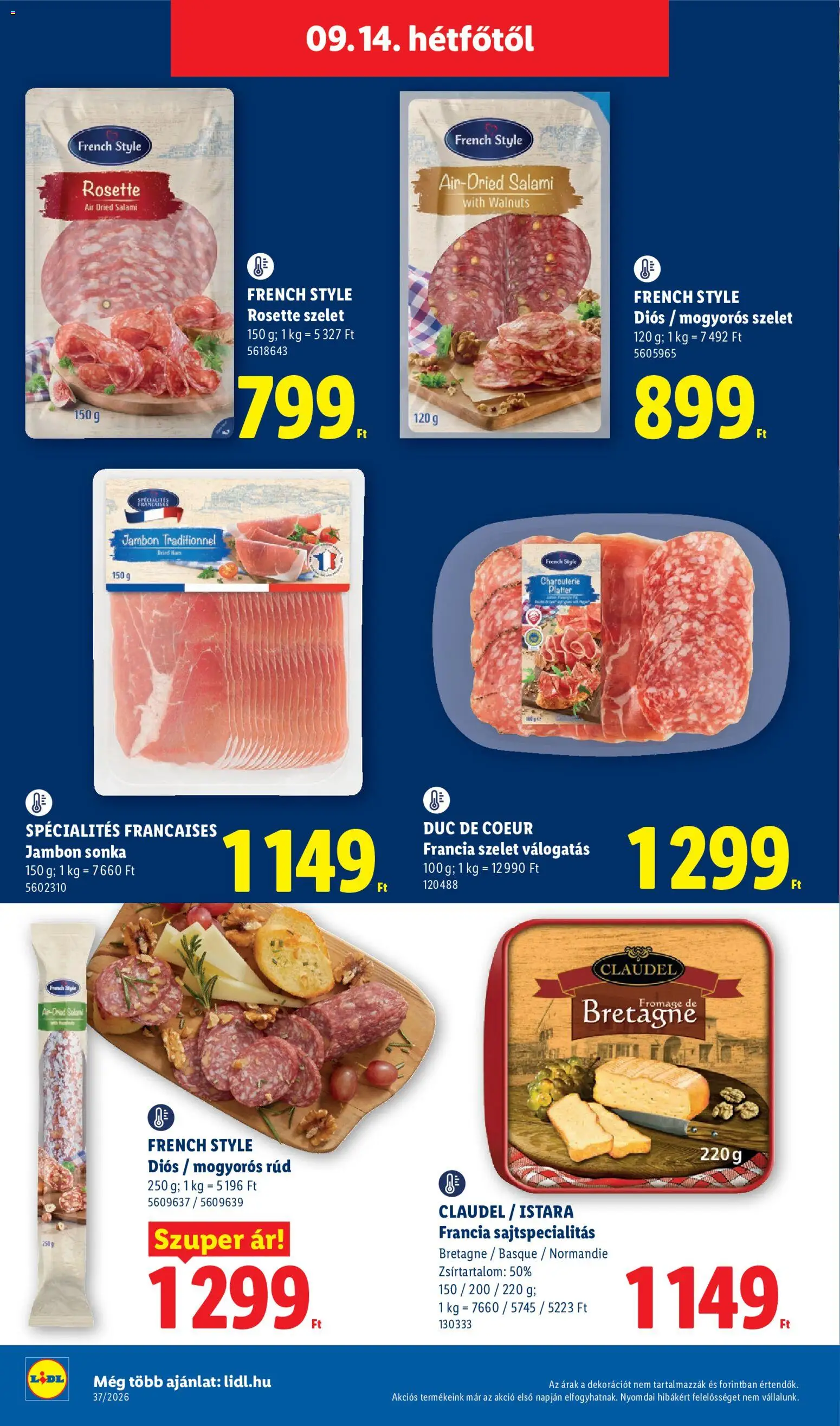 Lidl akciós ujság - amely érvényes a következő dátumtól: 2026.09.10. | Oldal: 62