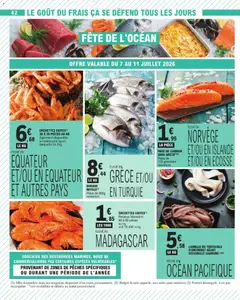 E.Leclerc - Prévisualisation de E.Leclerc catalogue valide à partir de 07/07/2026 | Page: 42 | Produits: Pavé de saumon, Pêche, Crevettes, Saumon
