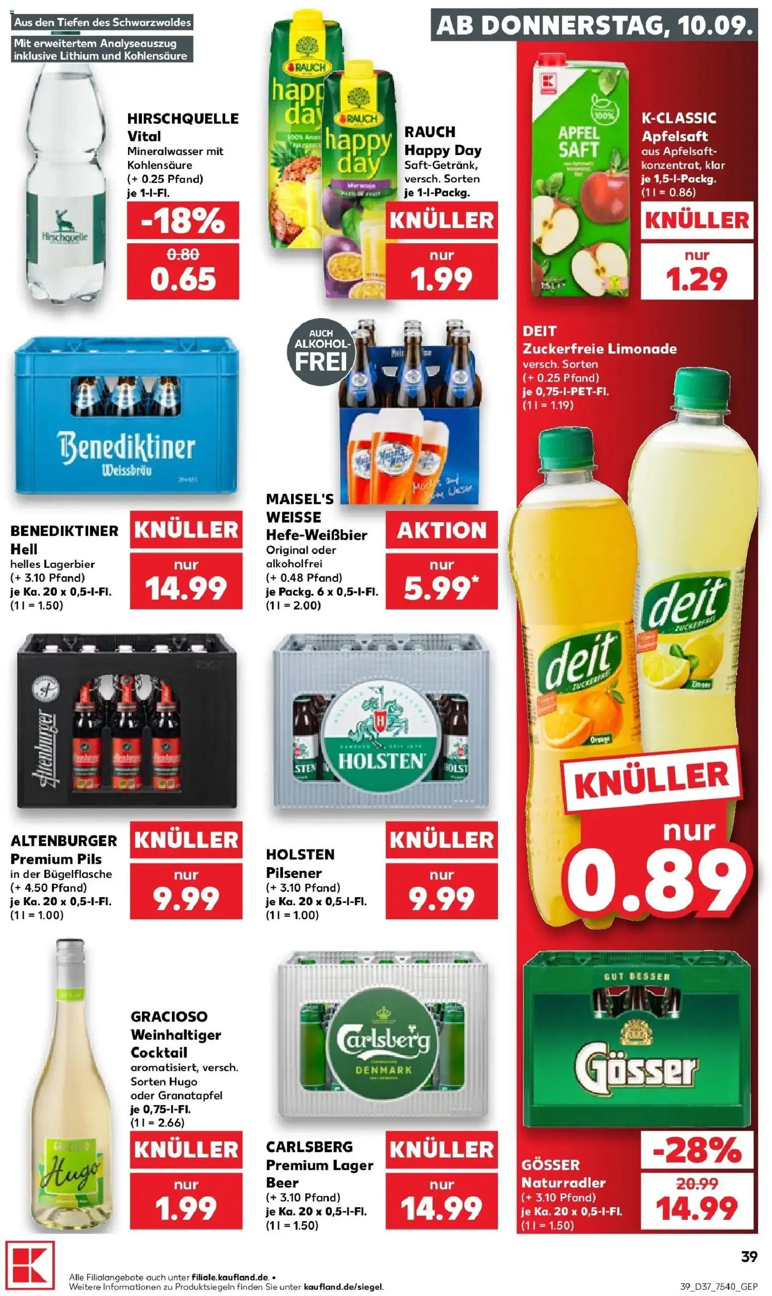 Prospekt Kaufland ab 07.09.2026 » Angebote Online zum Blättern | Seite: 48 | Produkte: Pils, Holsten, Alkohol, Hugo
