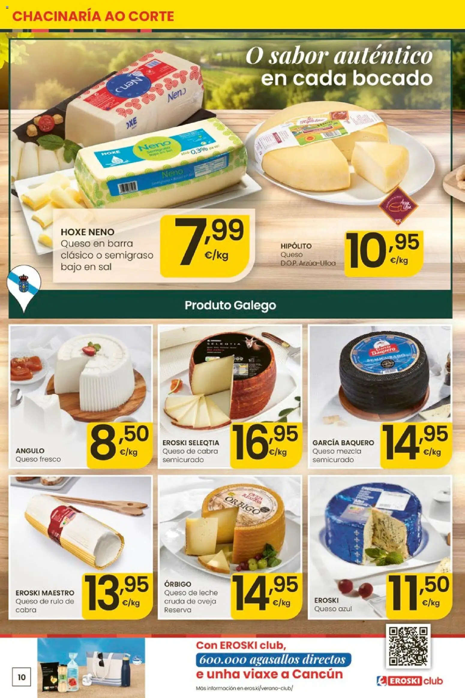 Eroski Ofertóns de verán │ válido desde el 11.06.2026 | Página: 10 | Productos: Leche, Queso, Queso fresco