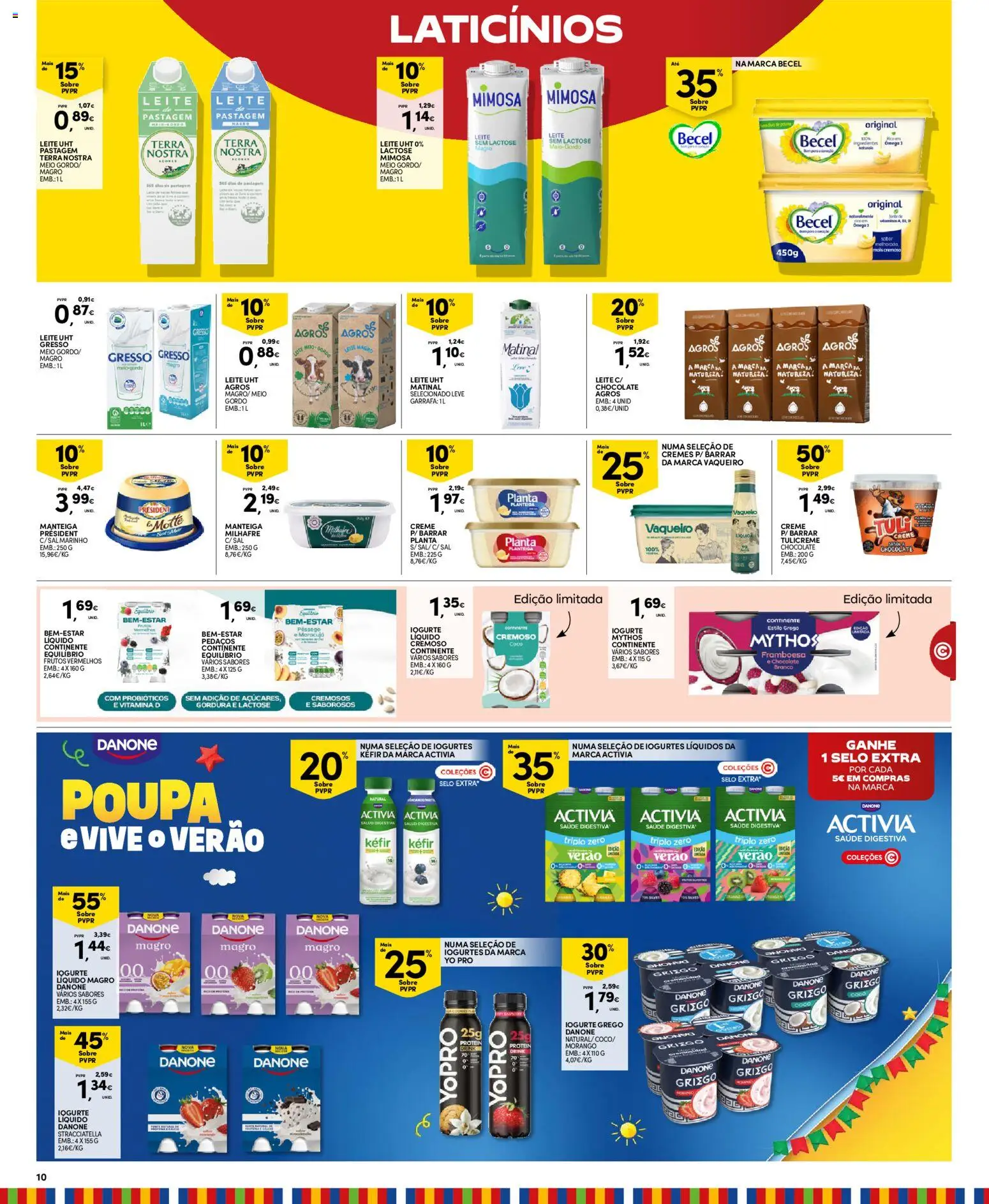 Continente Madeira │ válido de 28/07/2026 | Página: 10 | Produtos: Probióticos, Iogurtes, Sal, Chocolate